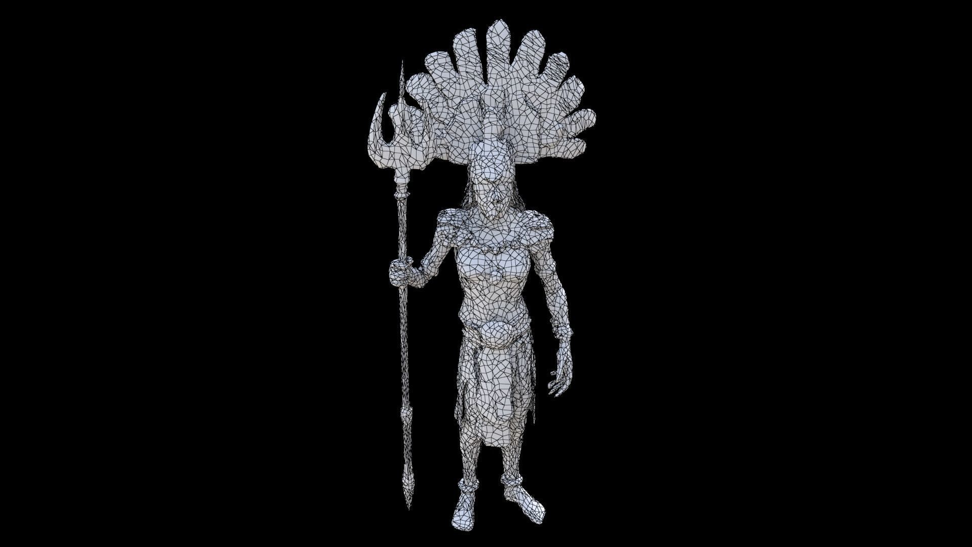 Aztect Priest 5 3D model_6