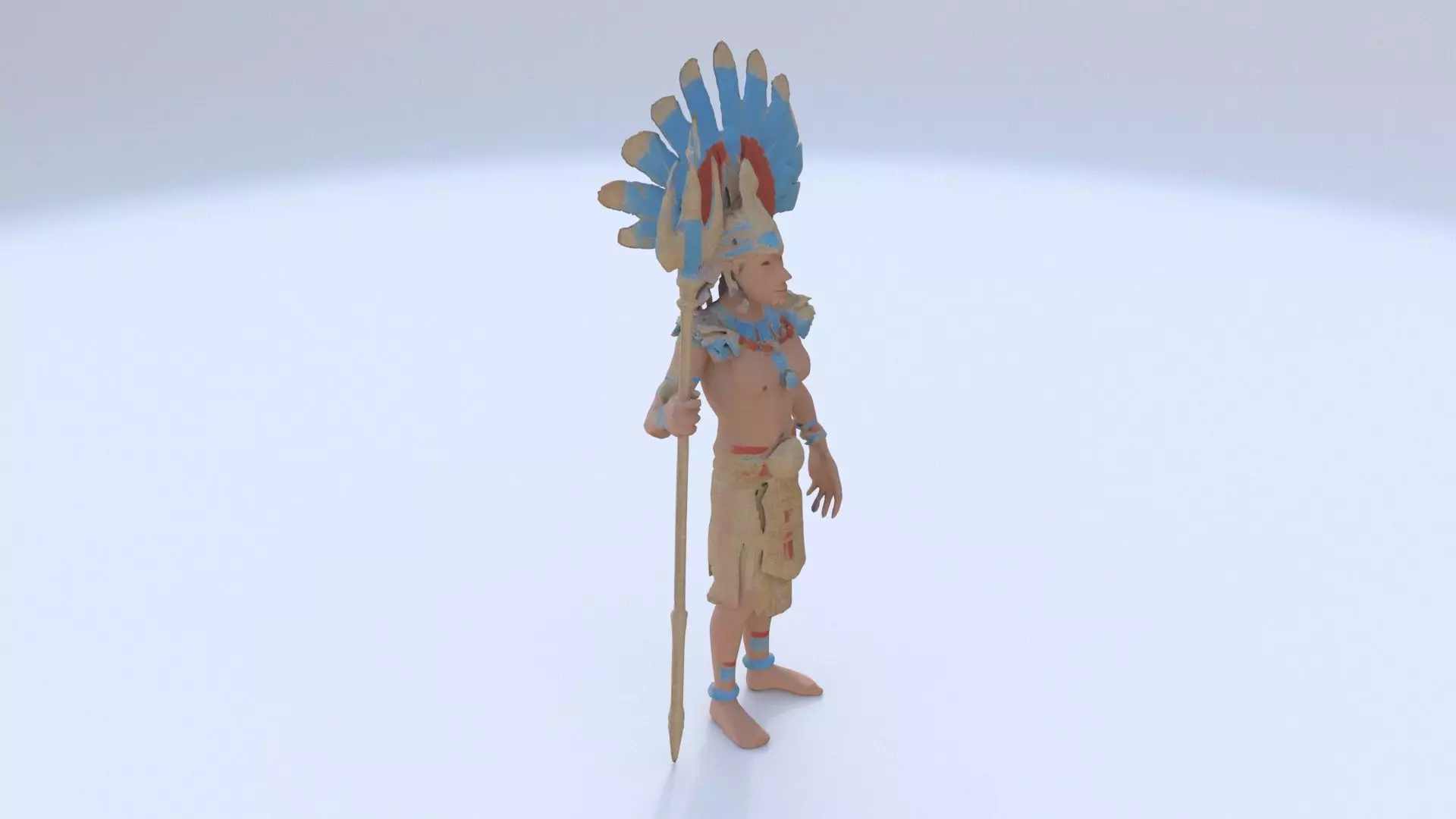 Aztect Priest 5 3D model_0