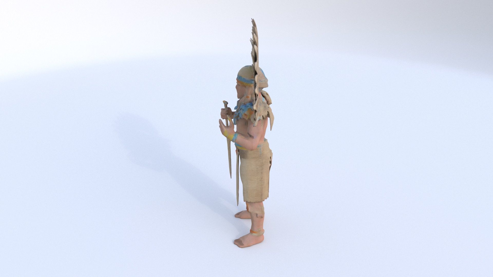 Aztect Priest 6 3D model_2