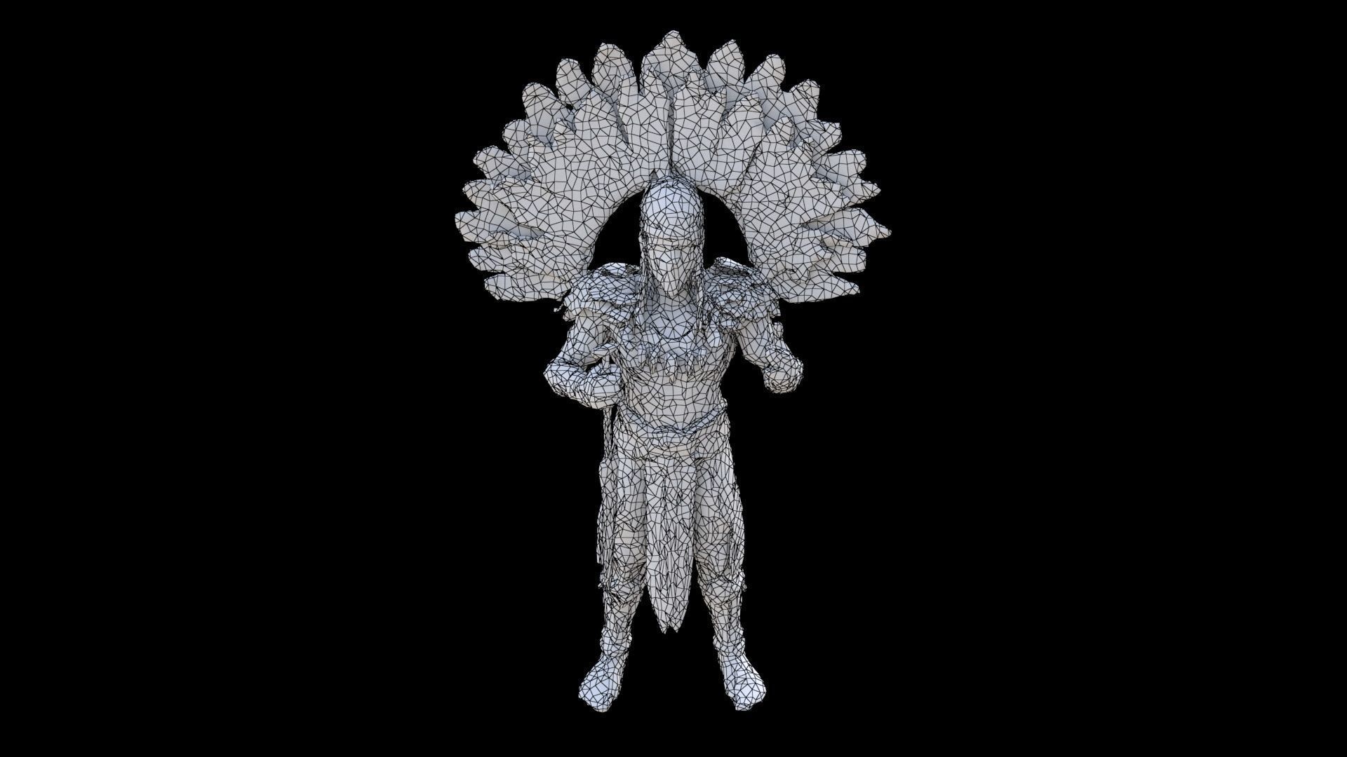 Aztect Priest 6 3D model_6