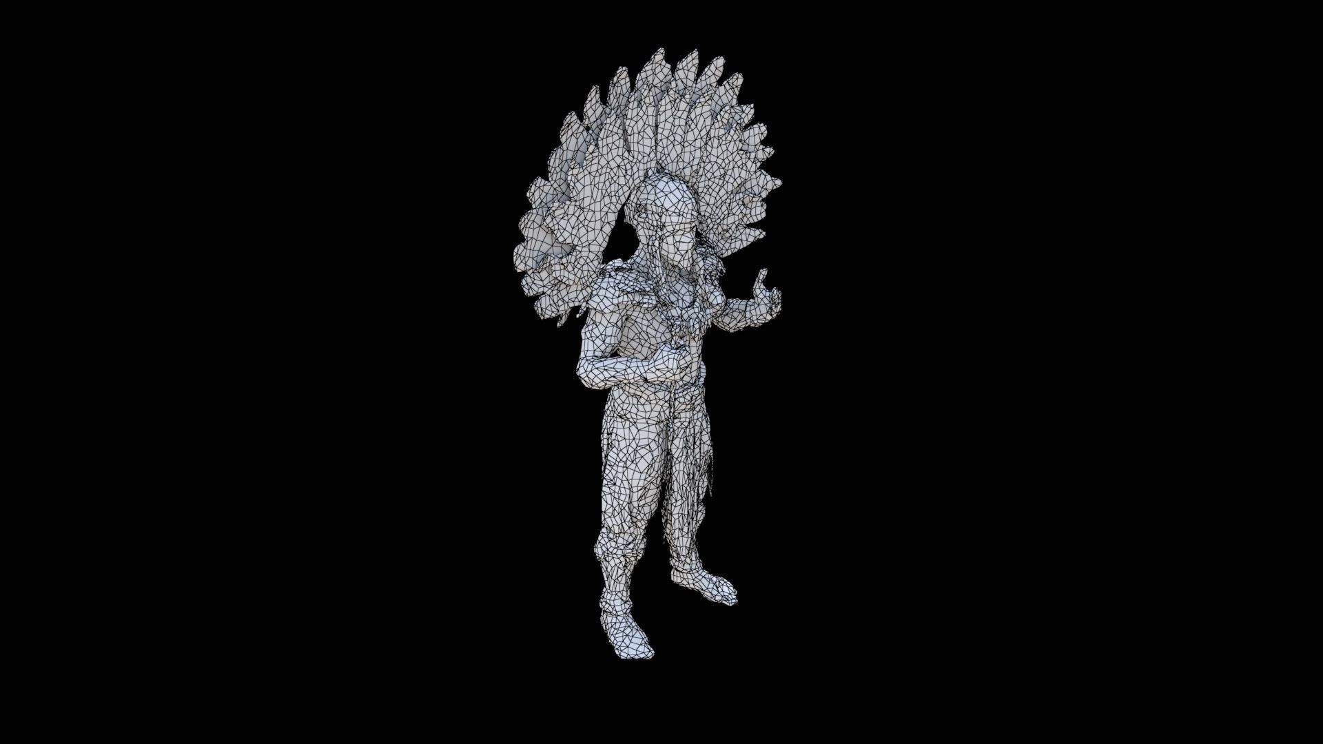 Aztect Priest 6 3D model_5