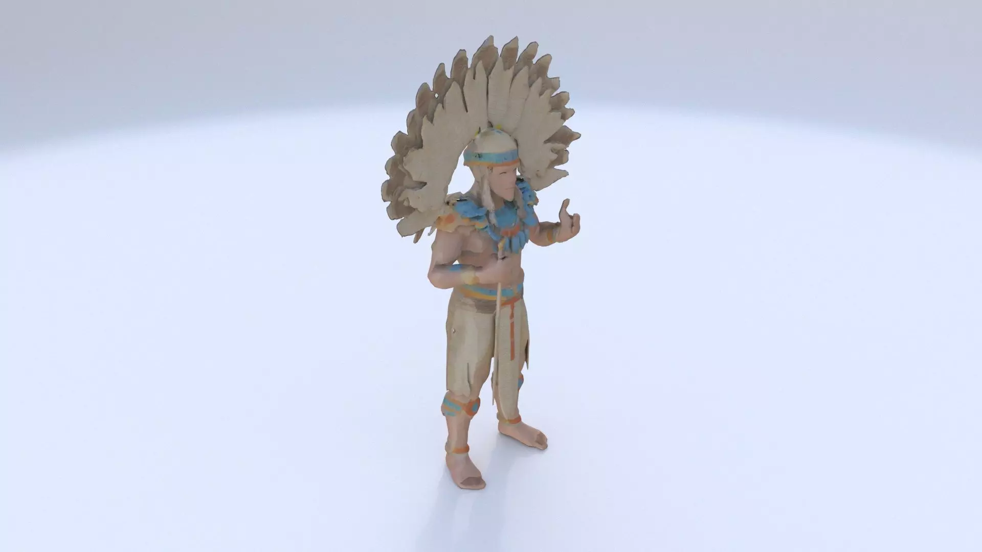 Aztect Priest 6 3D model_0