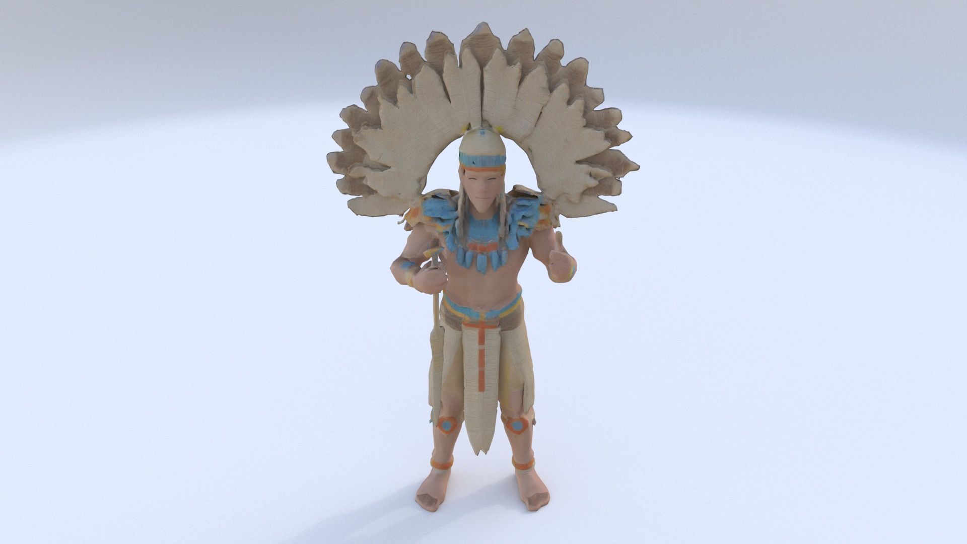 Aztect Priest 6 3D model_1