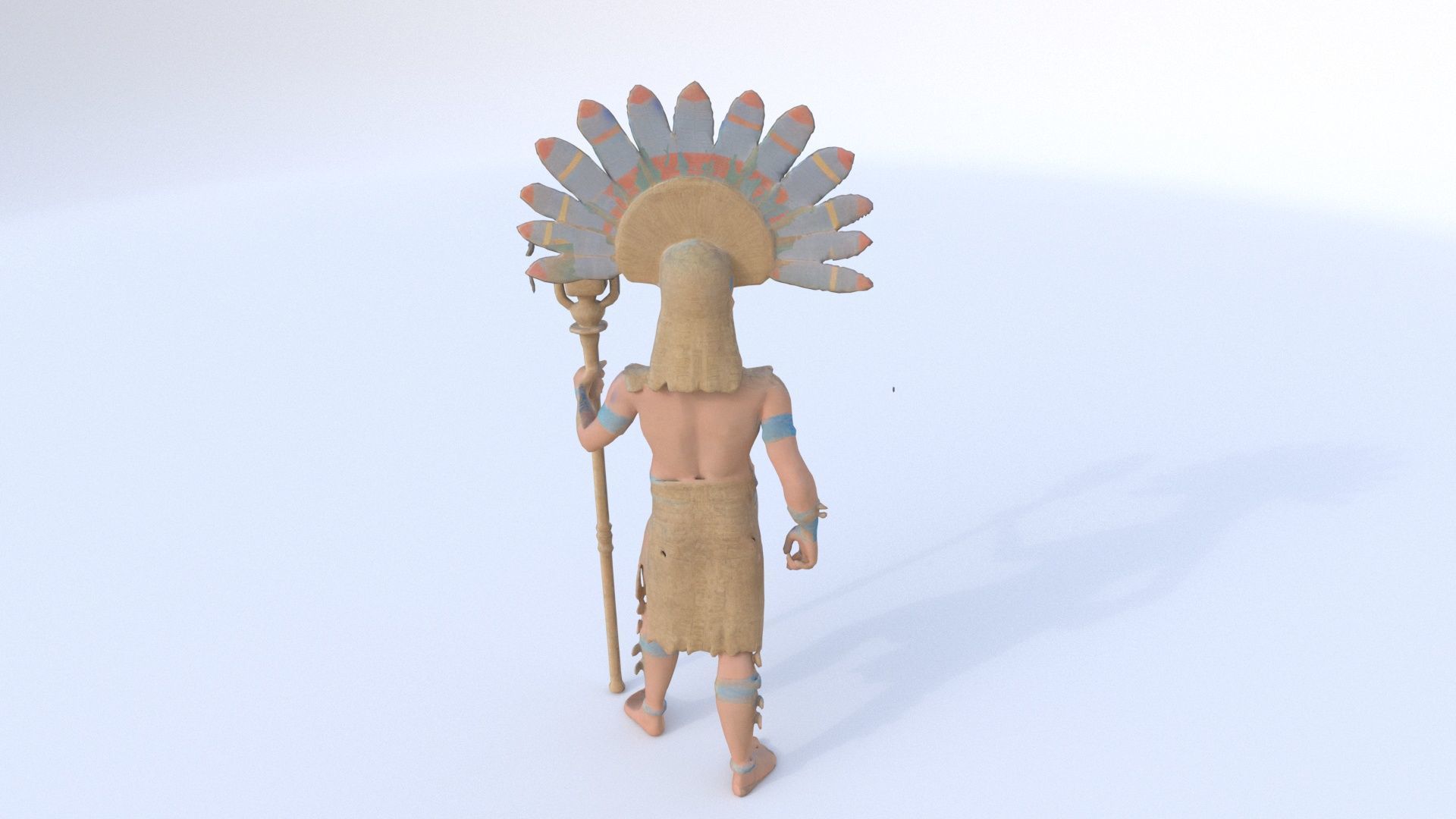 Aztect Priest 7 3D model_4