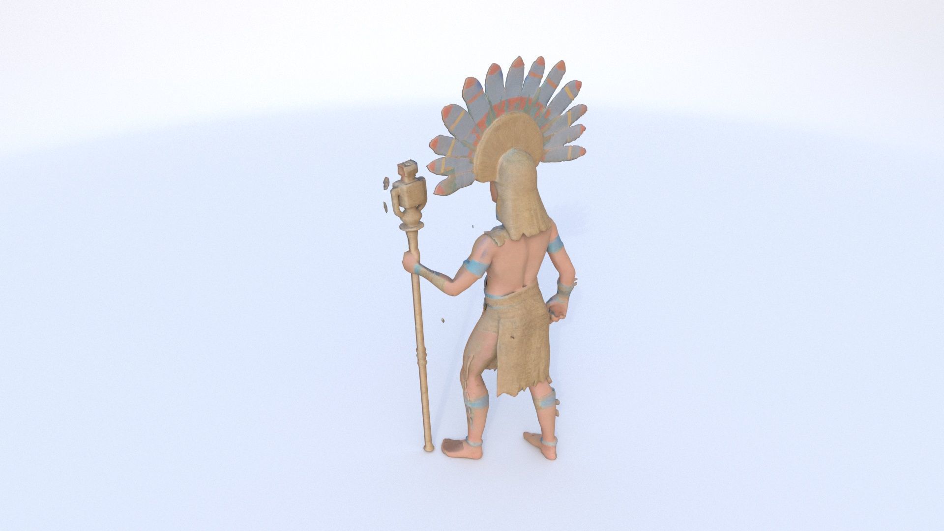 Aztect Priest 7 3D model_3