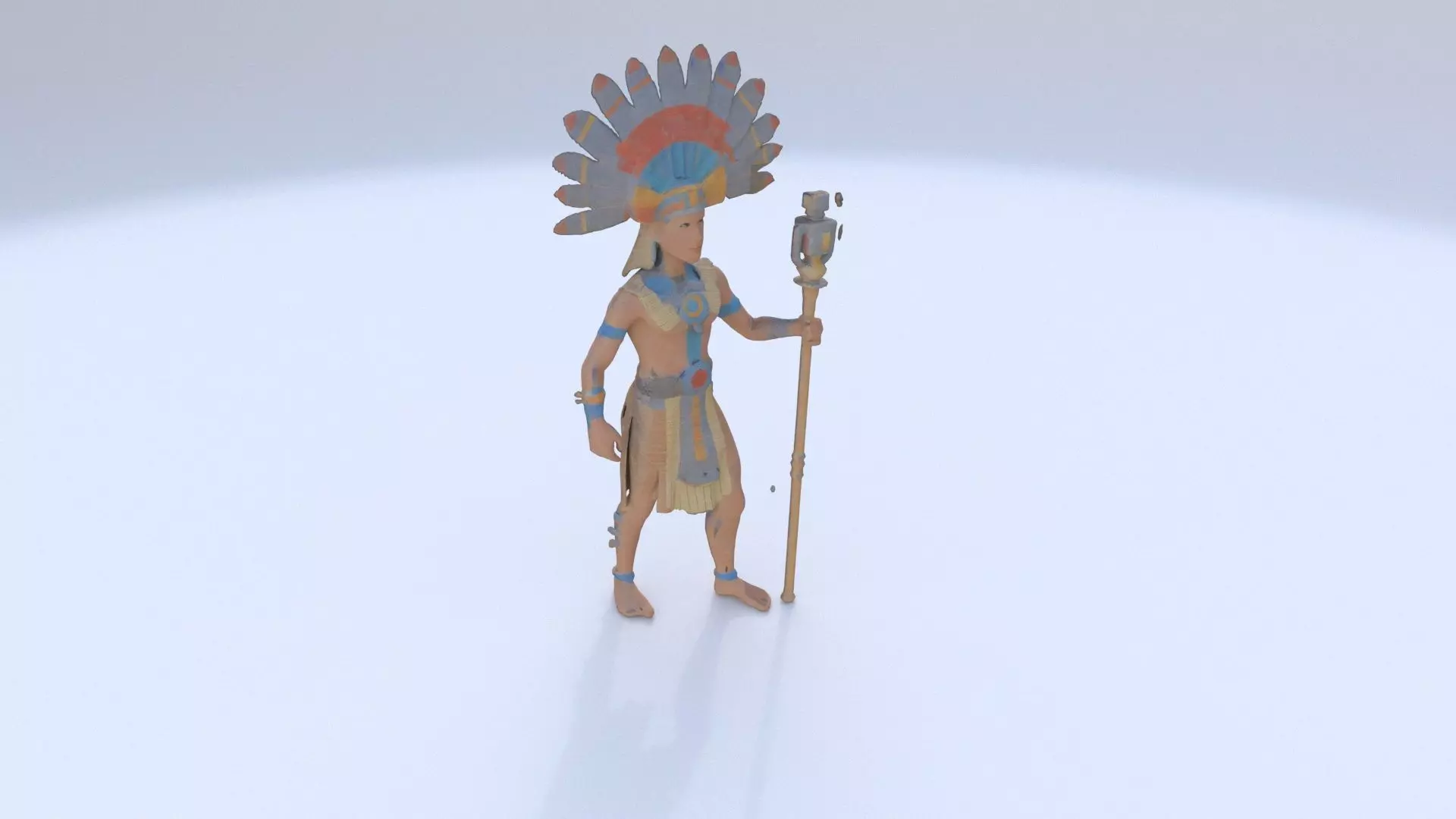 Aztect Priest 7 3D model_0