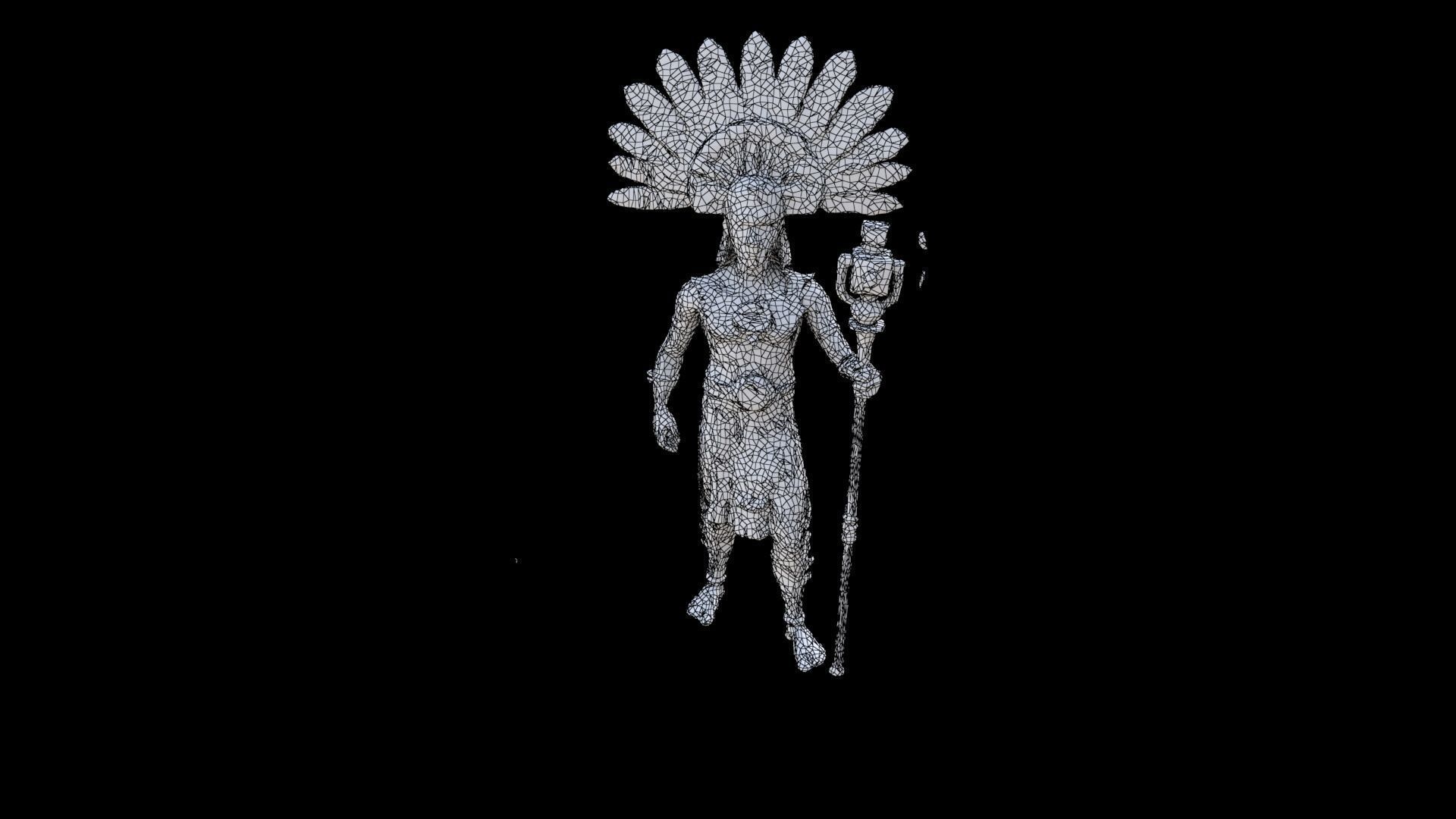 Aztect Priest 7 3D model_6