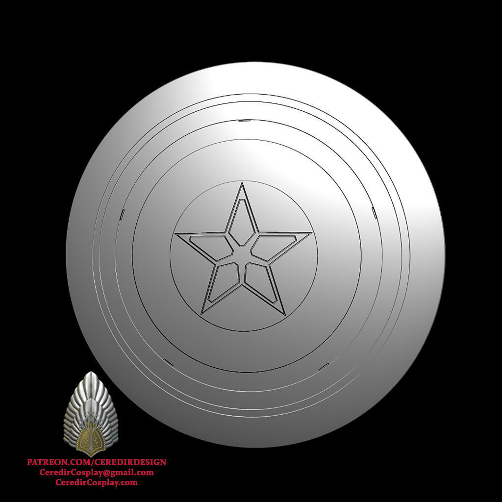 Captain America Brave New World Shield 3D DIGITAL DOWNLOAD 3D print model_3