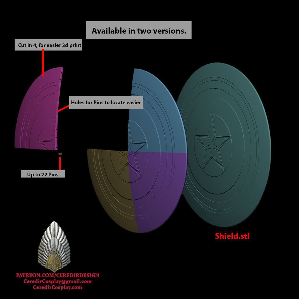 Captain America Brave New World Shield 3D DIGITAL DOWNLOAD 3D print model_1