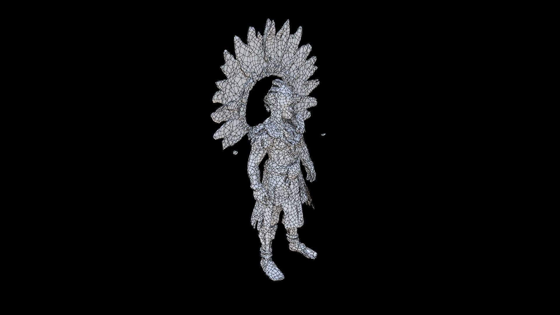 Aztect Priest 8 3D model_5