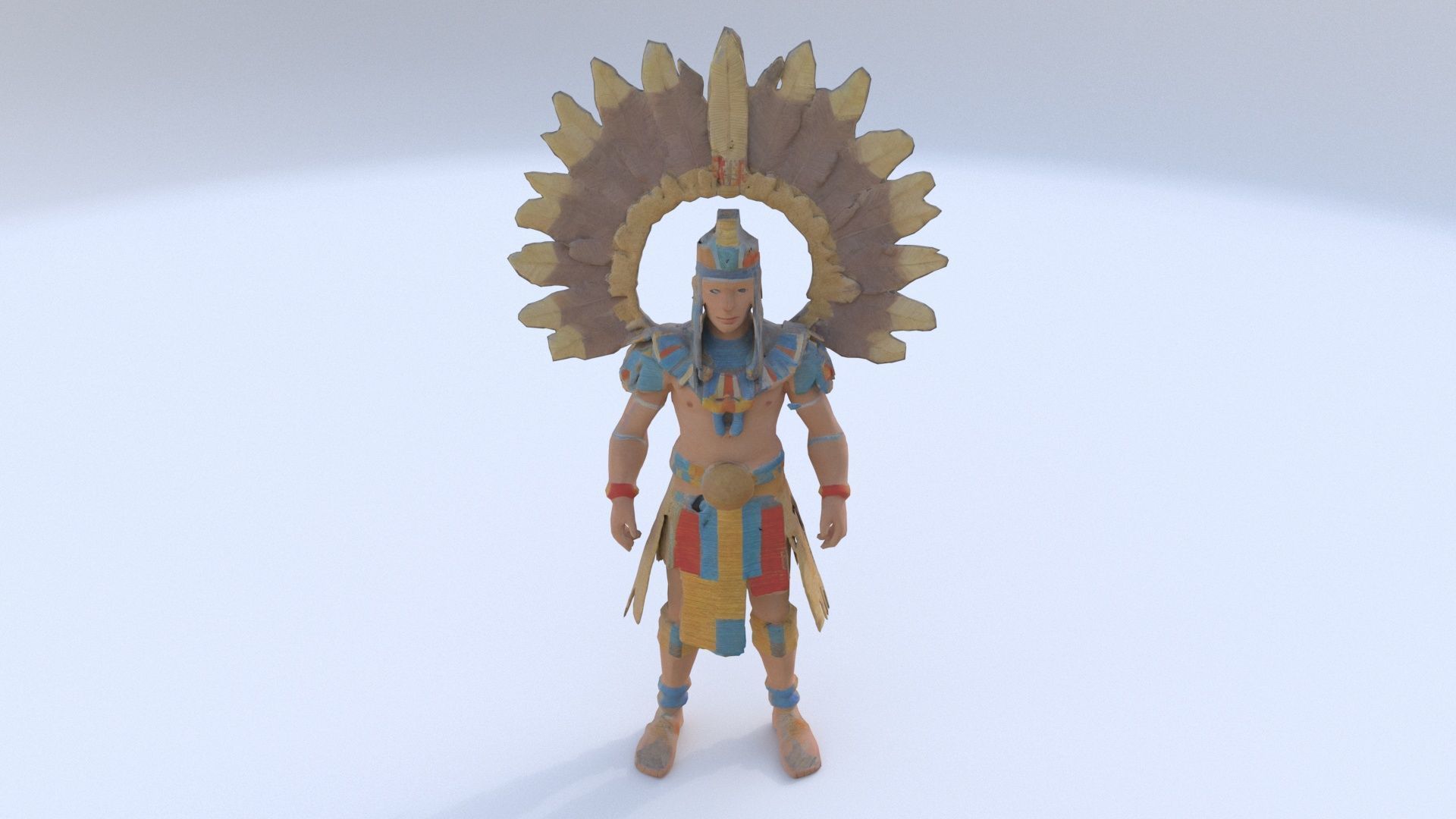 Aztect Priest 8 3D model_1
