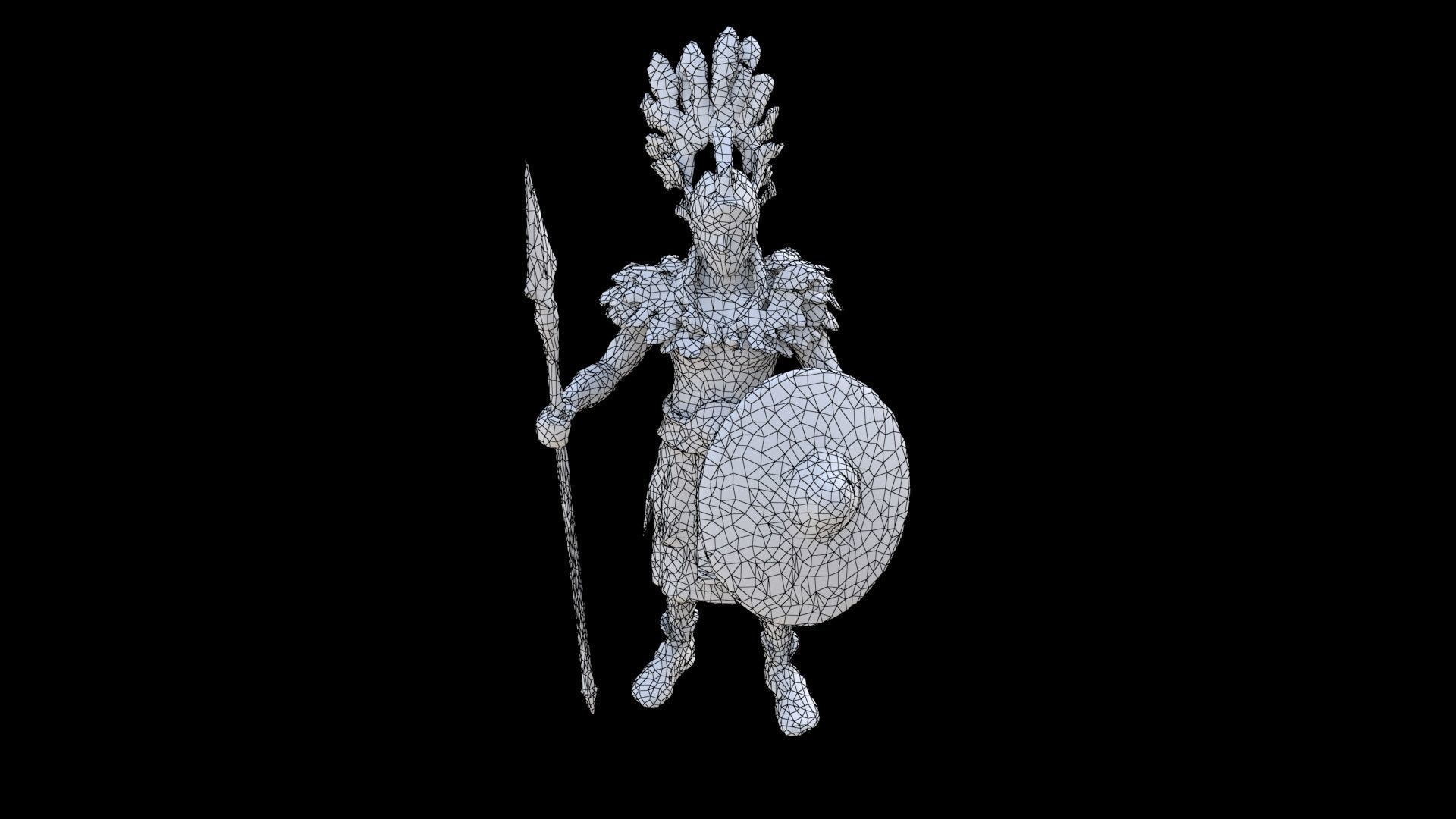 Aztect warrior 1 3D model_6