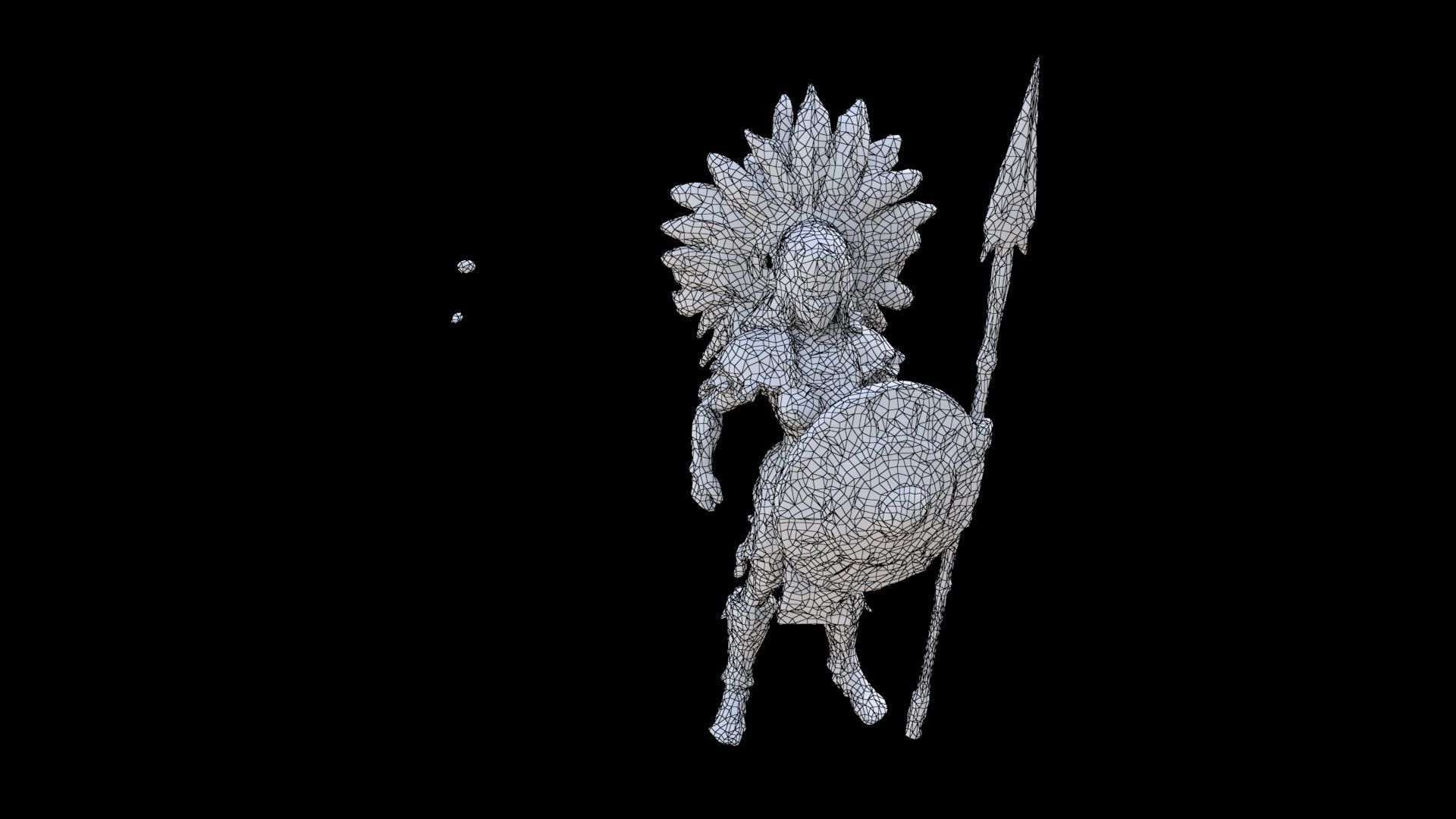 Aztect warrior 2 3D model_6
