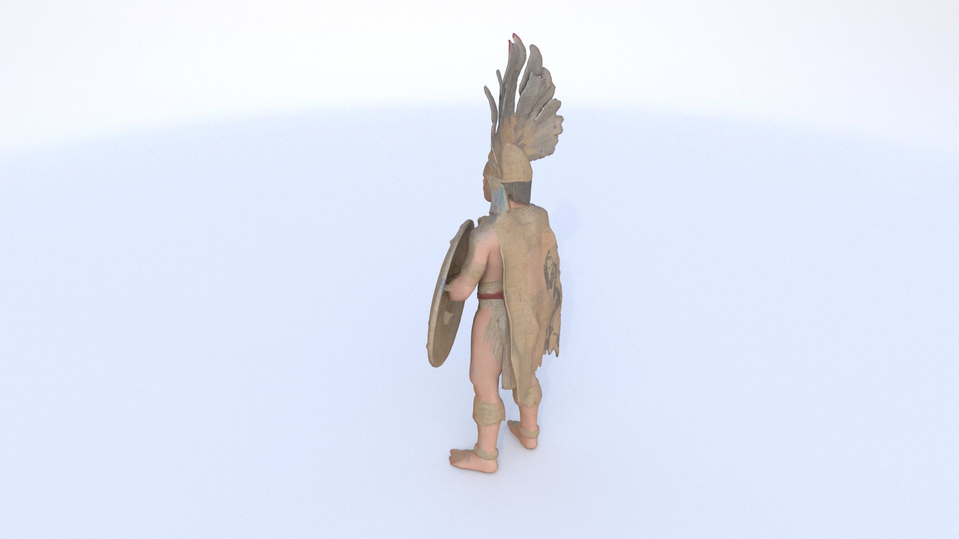 Aztect warrior 4 3D model_3