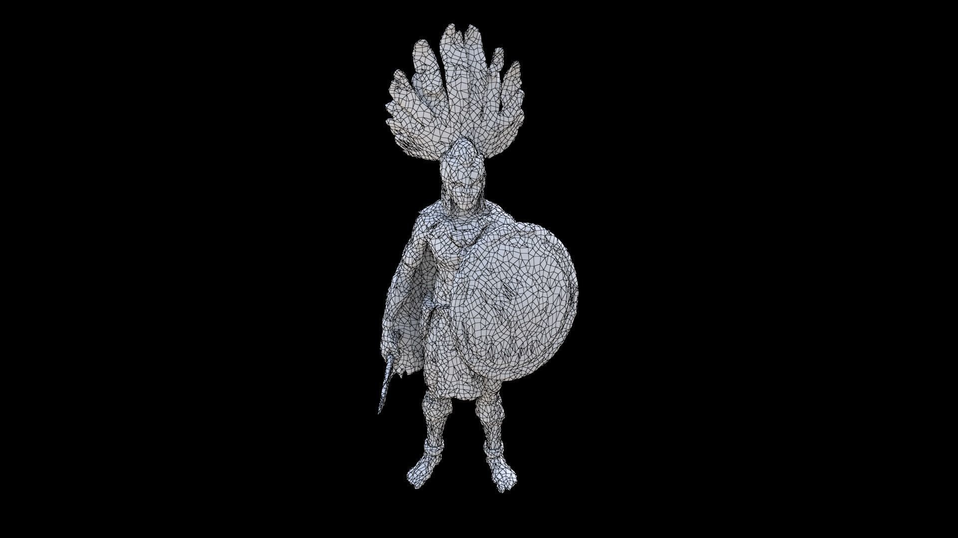 Aztect warrior 4 3D model_6