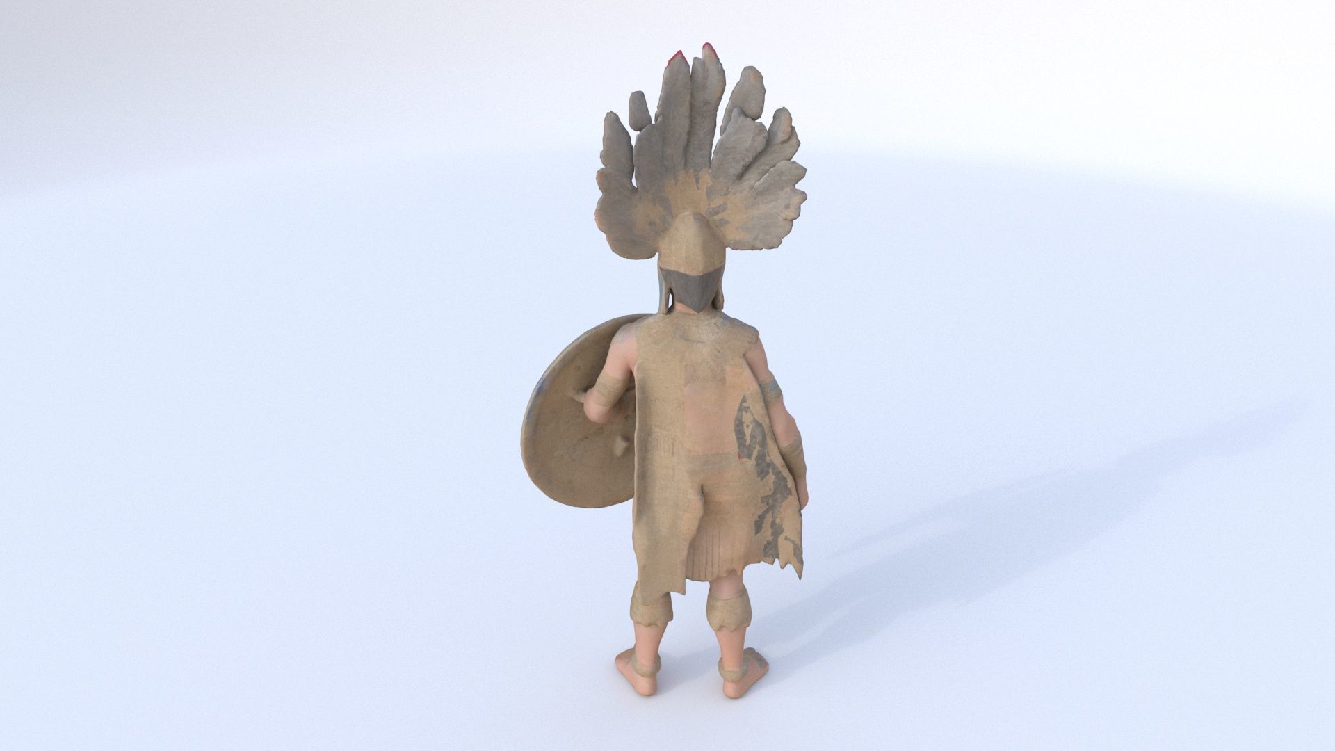 Aztect warrior 4 3D model_4