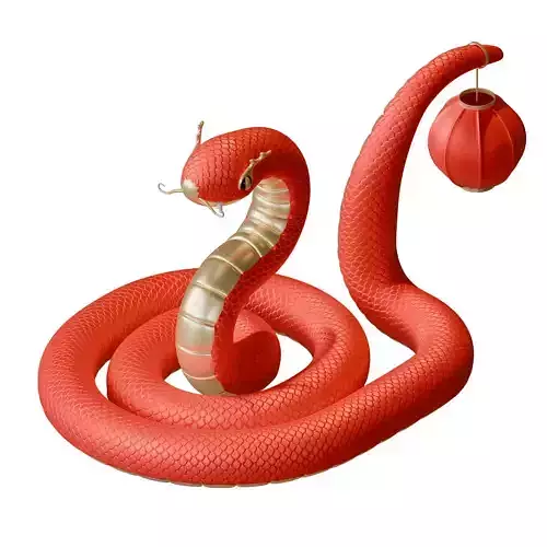 Chinese New Year Of Snake 3D Design Element