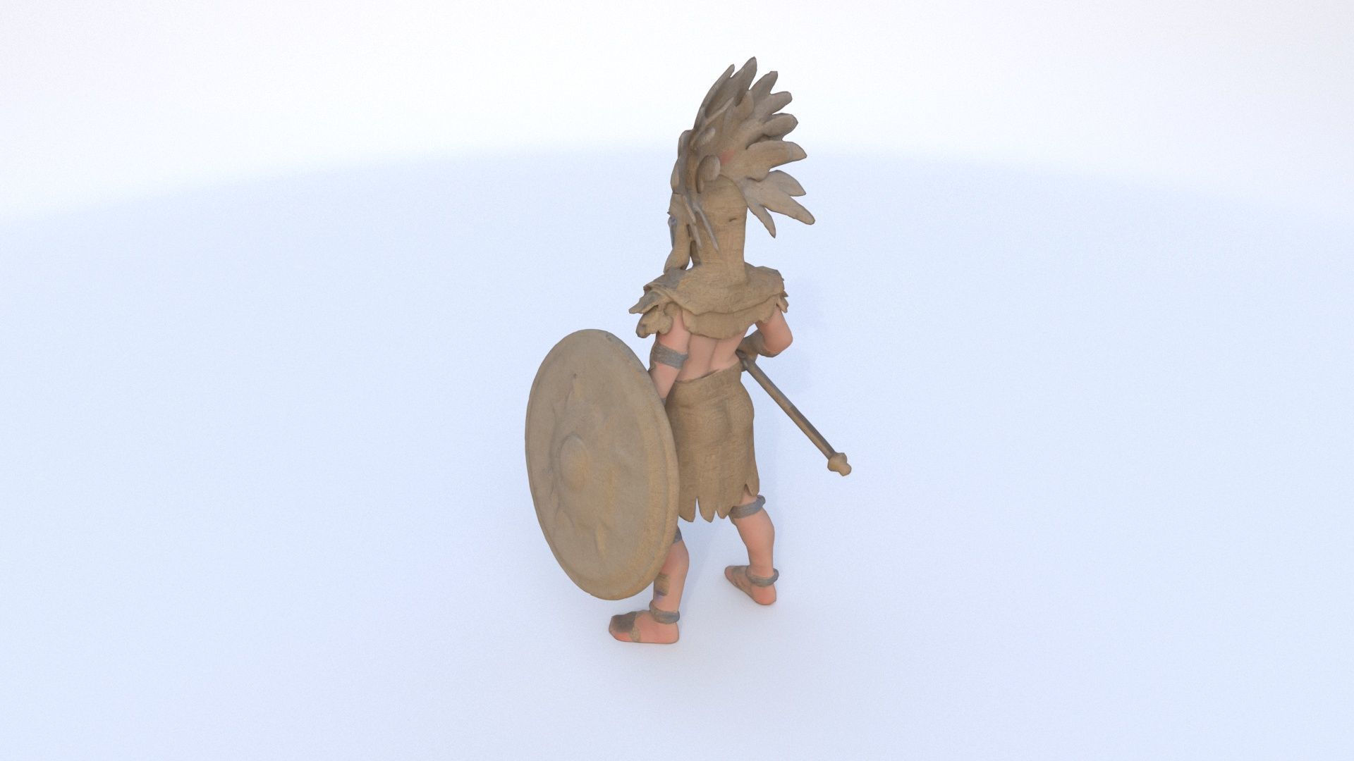 Aztect warrior 5 3D model_3
