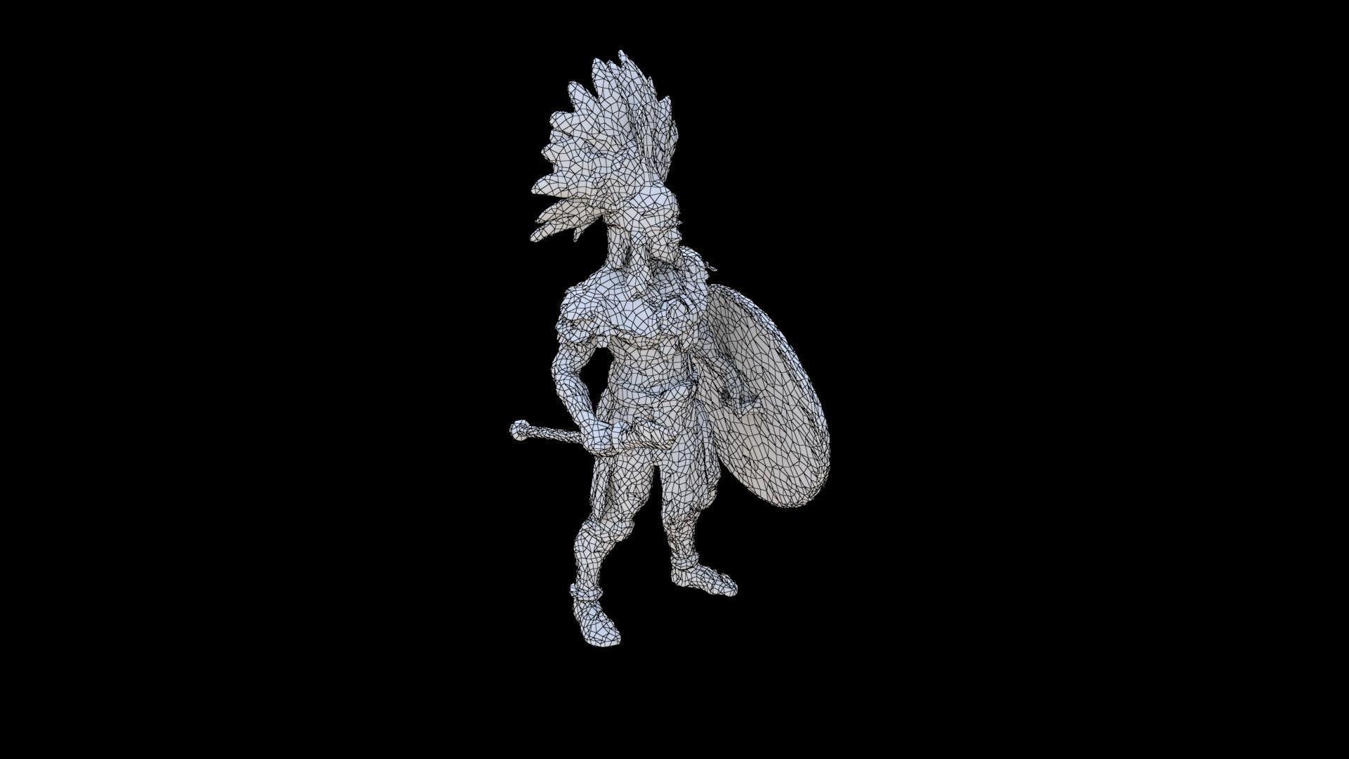 Aztect warrior 5 3D model_5