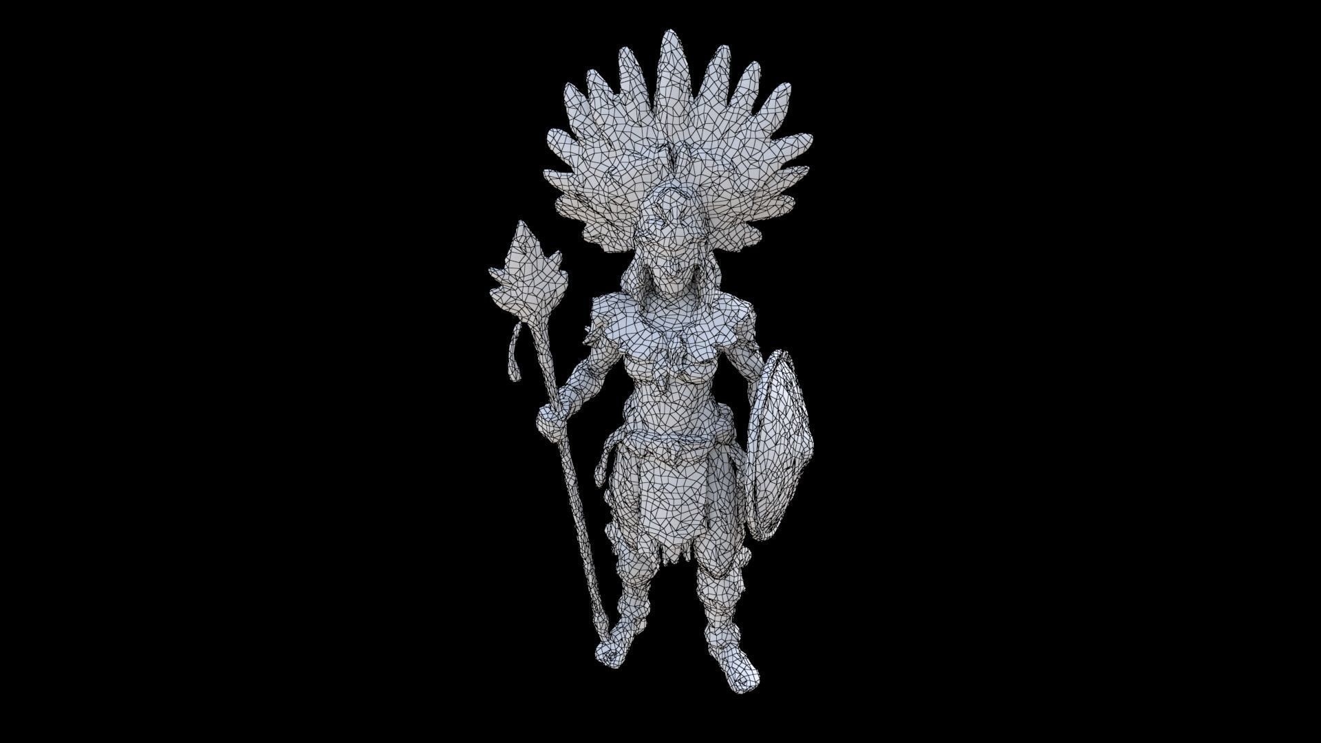 Aztect warrior 6 3D model_6