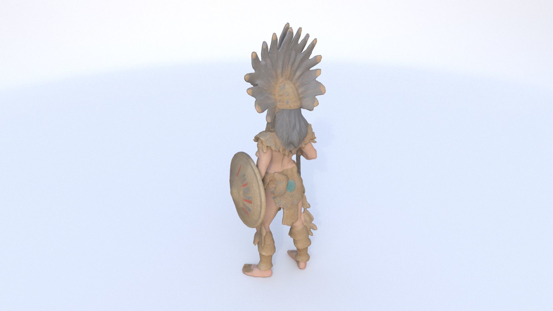 Aztect warrior 6 3D model_3