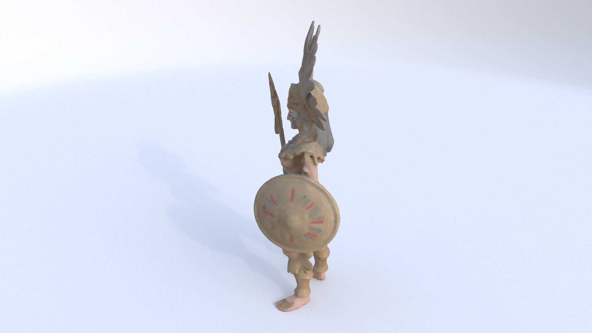 Aztect warrior 6 3D model_2