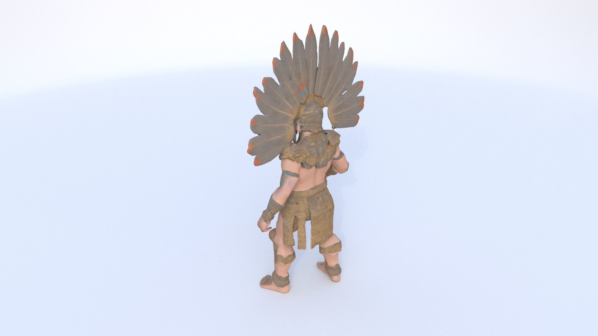 Aztect warrior 8 3D model_3