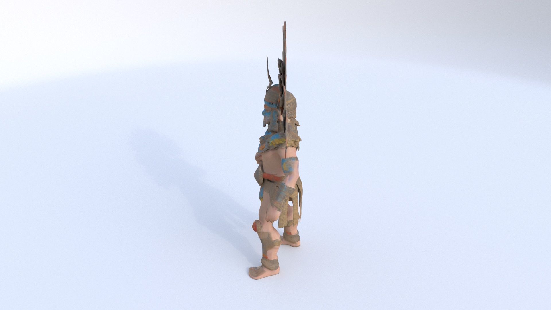 Aztect warrior 8 3D model_2