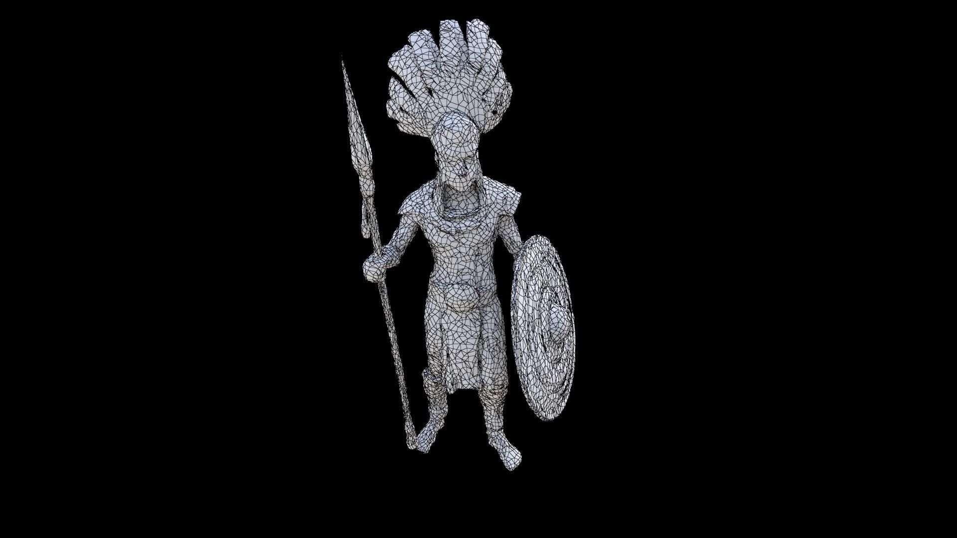 Aztect warrior 9 3D model_6