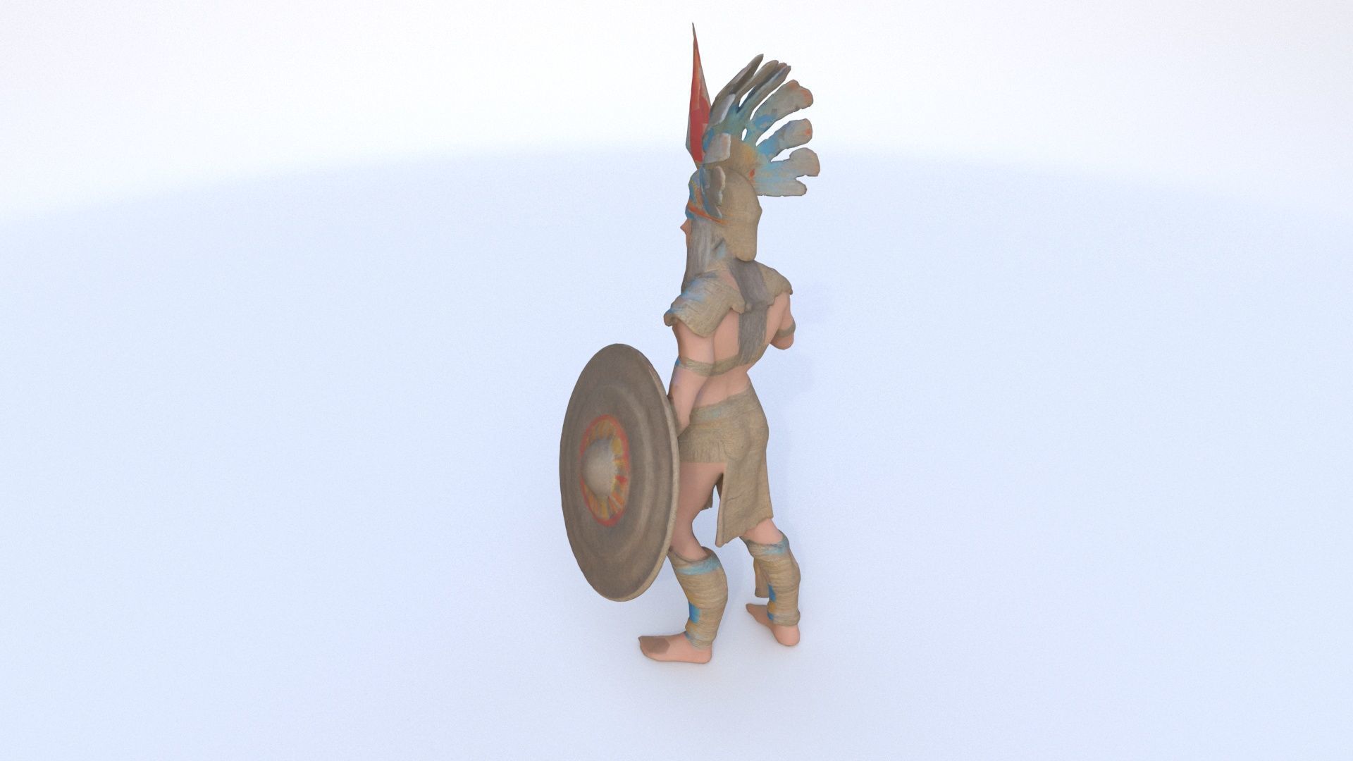 Aztect warrior 9 3D model_3