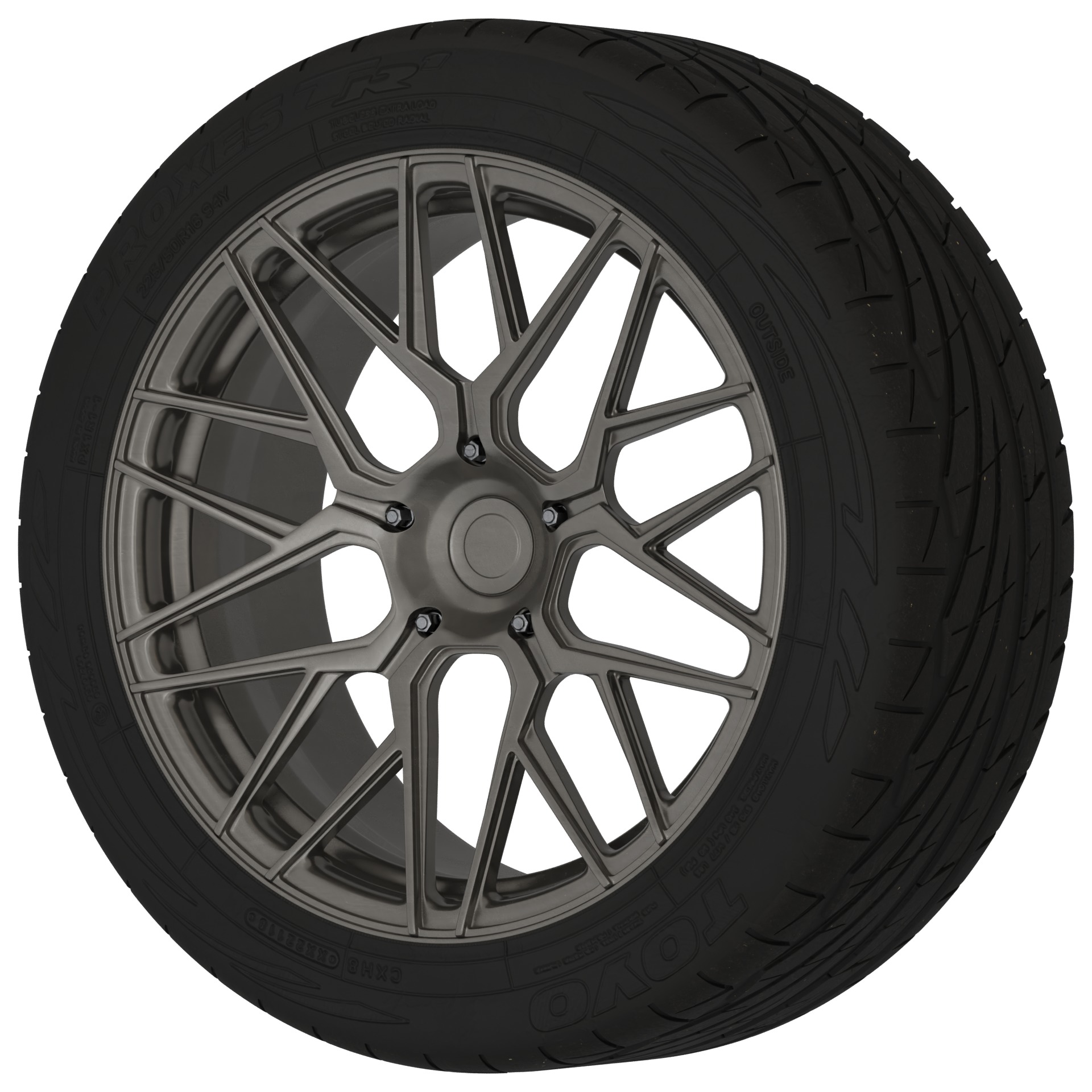 Aftermarket Car Wheels Pack Low-poly 3D model_90