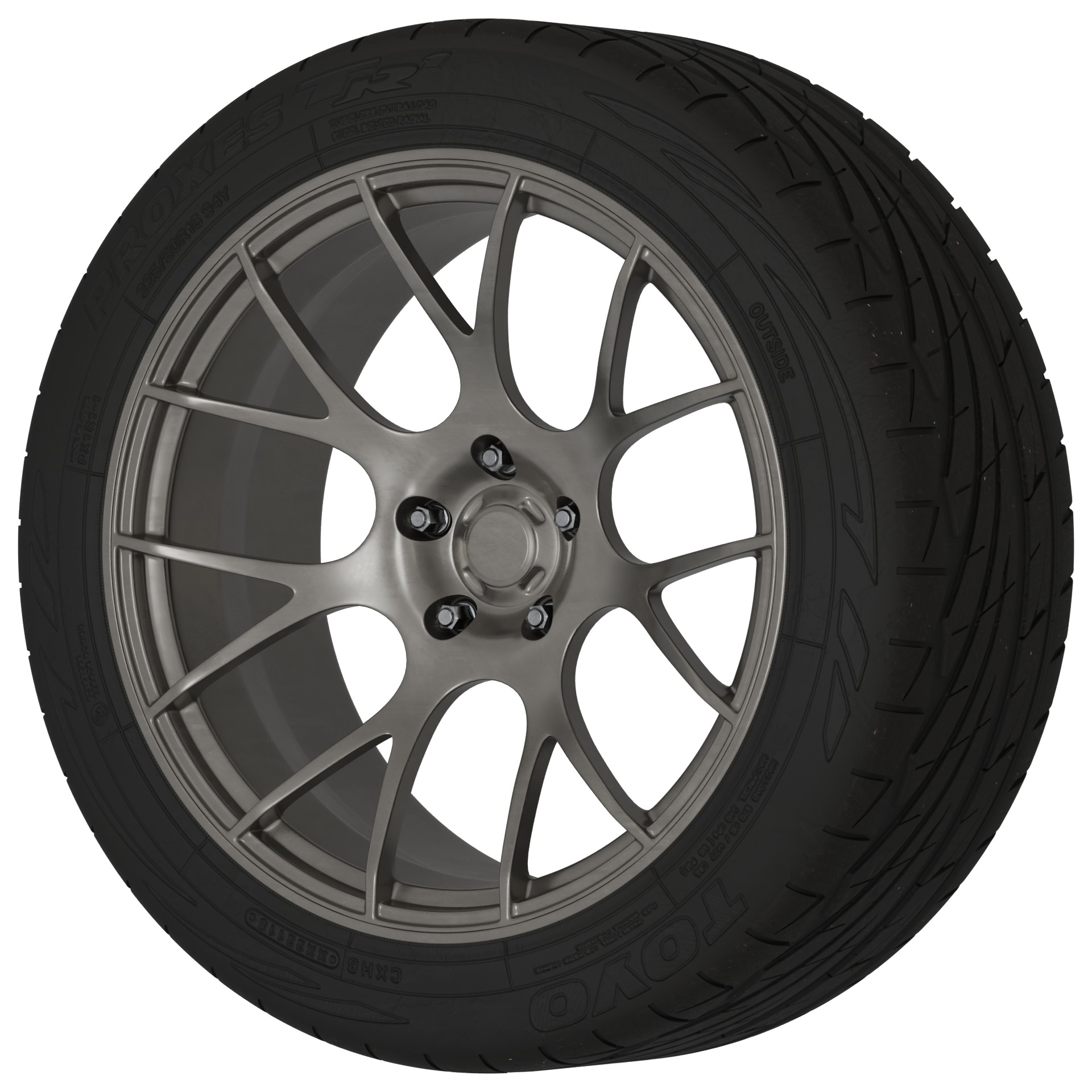 Aftermarket Car Wheels Pack Low-poly 3D model_42