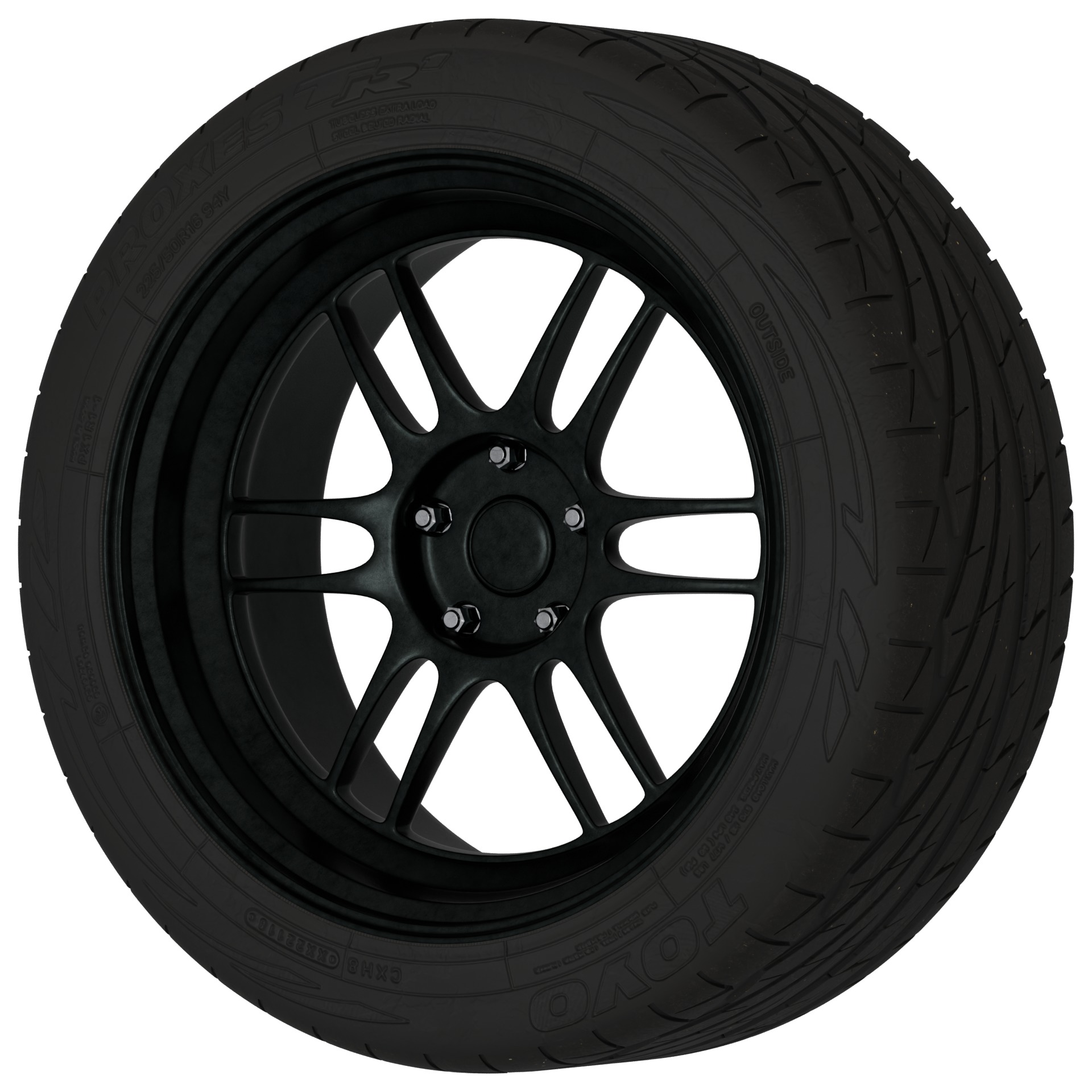 Aftermarket Car Wheels Pack Low-poly 3D model_44