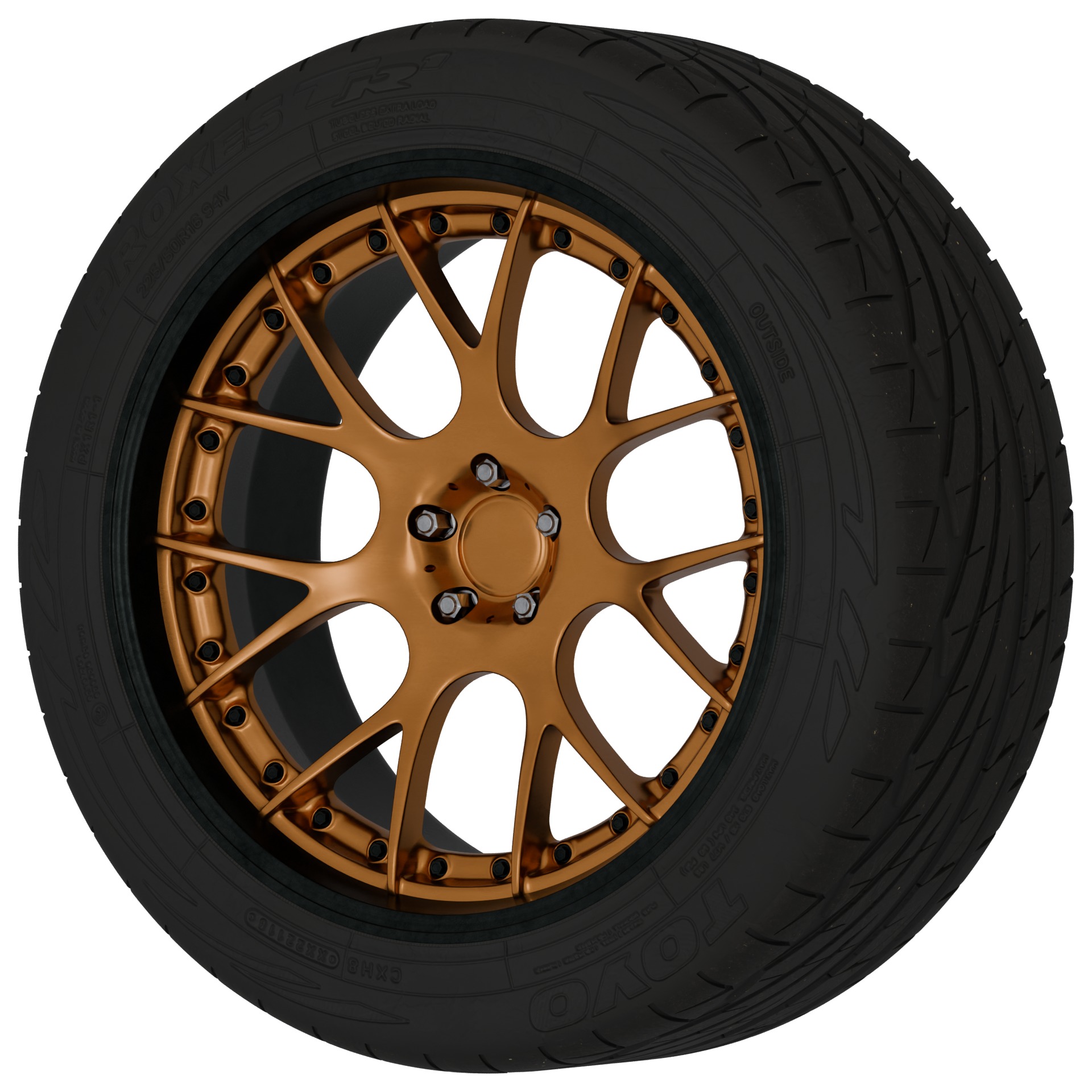 Aftermarket Car Wheels Pack Low-poly 3D model_28