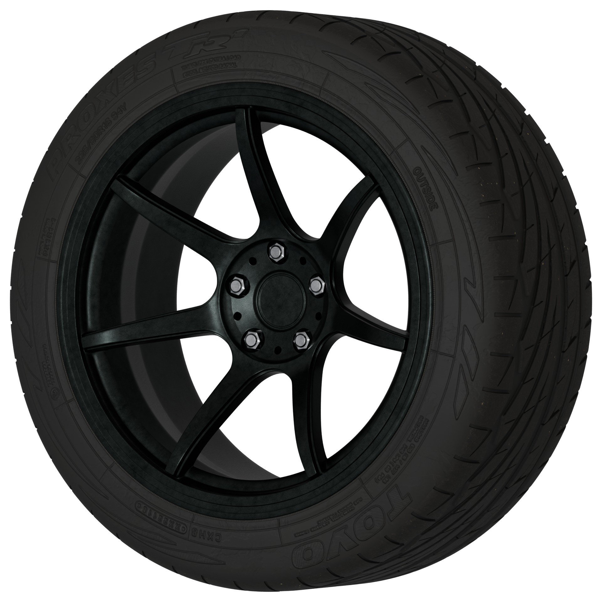 Aftermarket Car Wheels Pack Low-poly 3D model_18