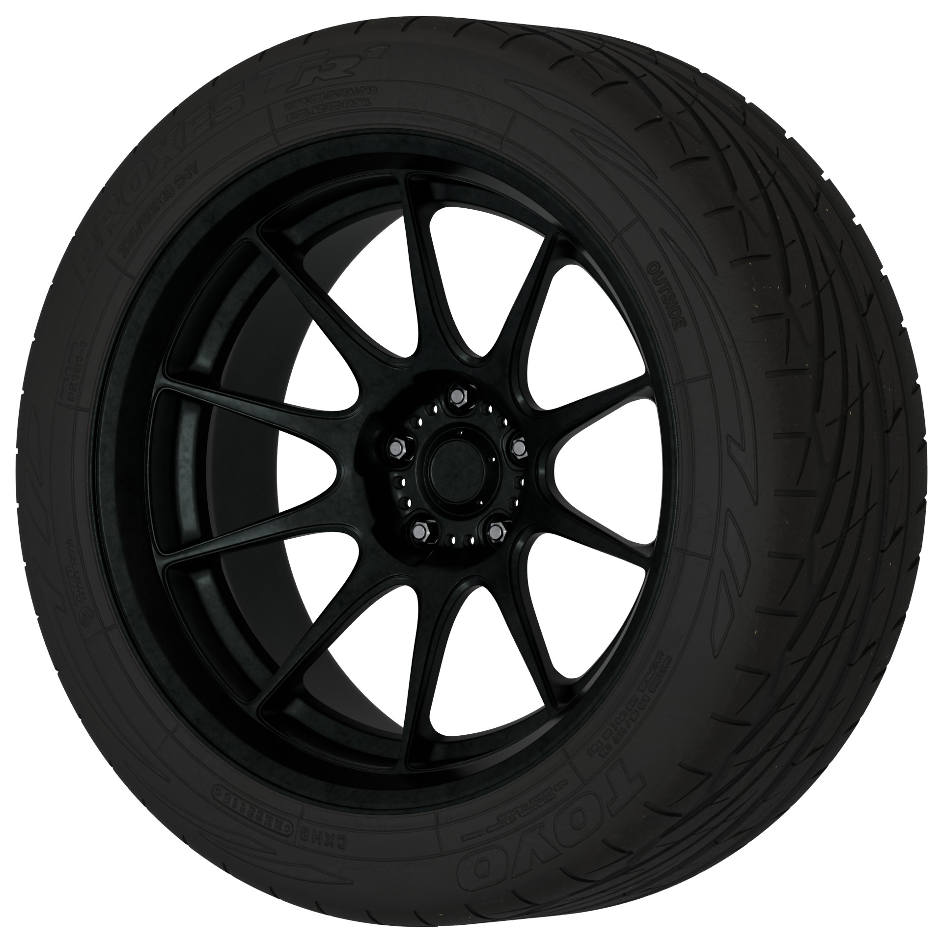 Aftermarket Car Wheels Pack Low-poly 3D model_70