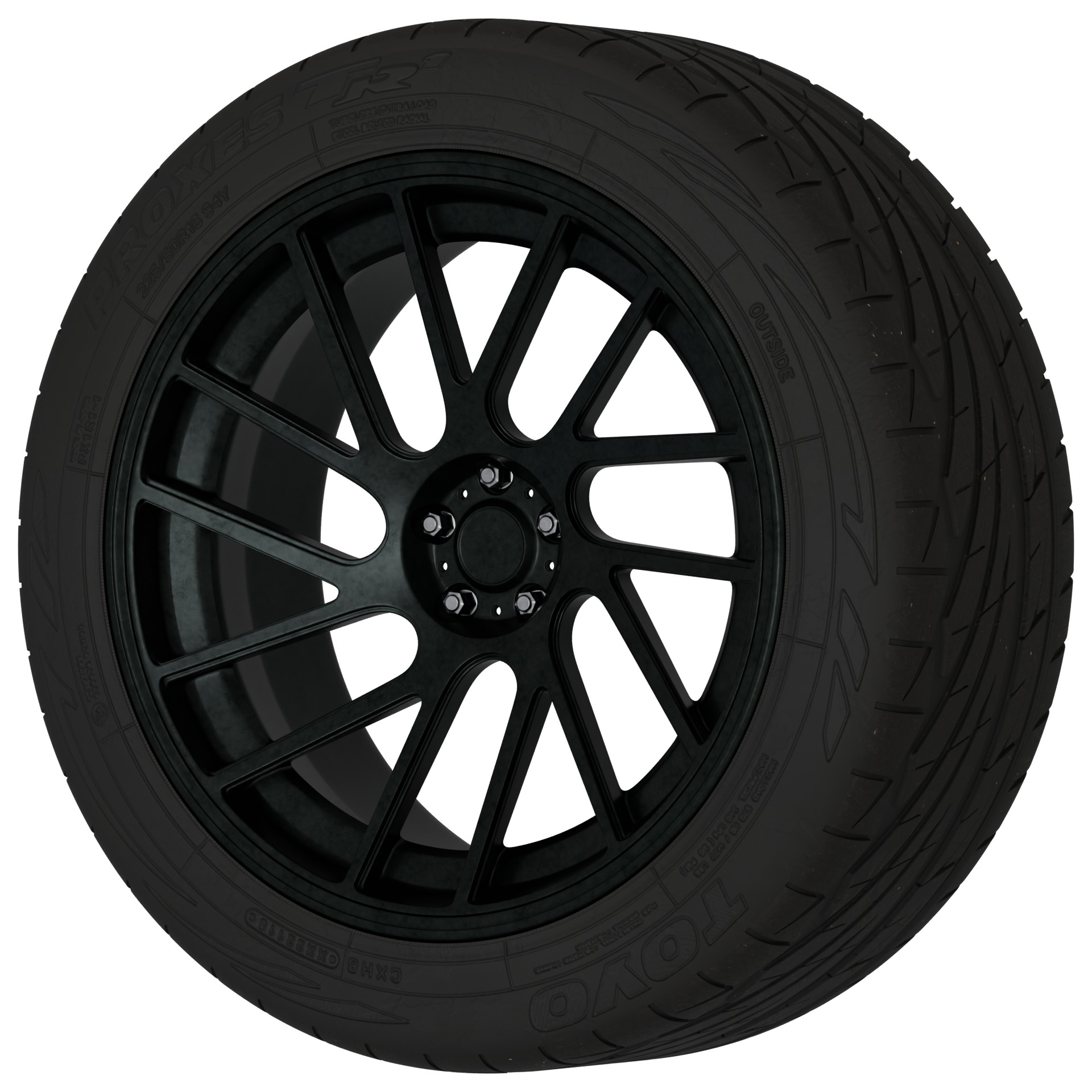 Aftermarket Car Wheels Pack Low-poly 3D model_24