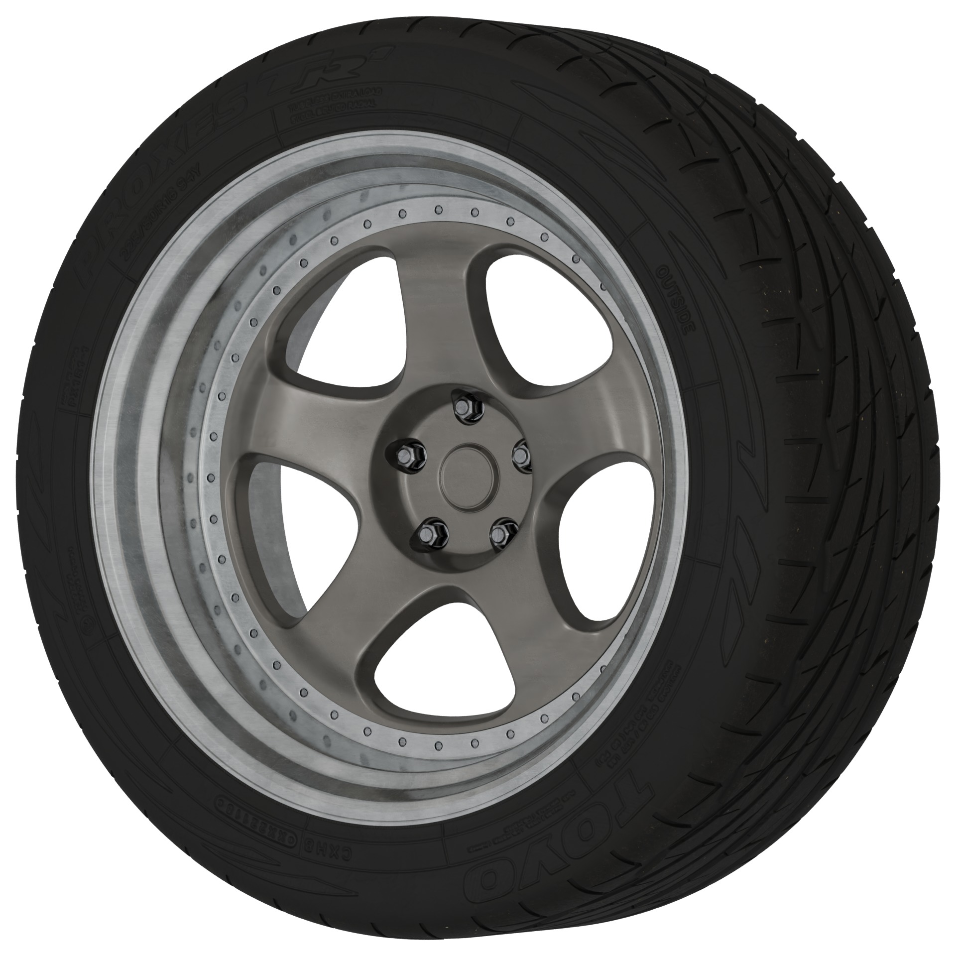 Aftermarket Car Wheels Pack Low-poly 3D model_114