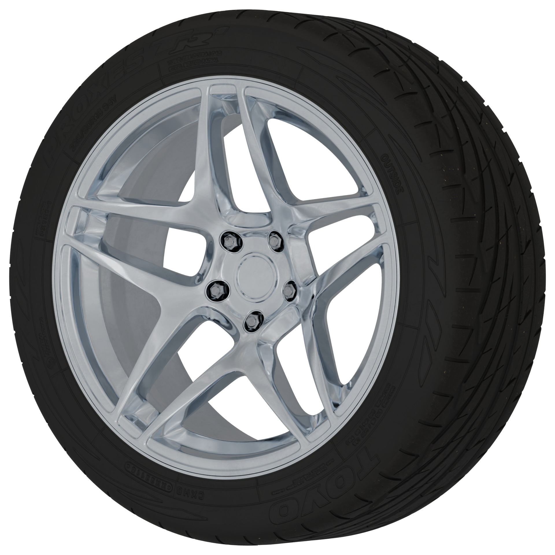 Aftermarket Car Wheels Pack Low-poly 3D model_62