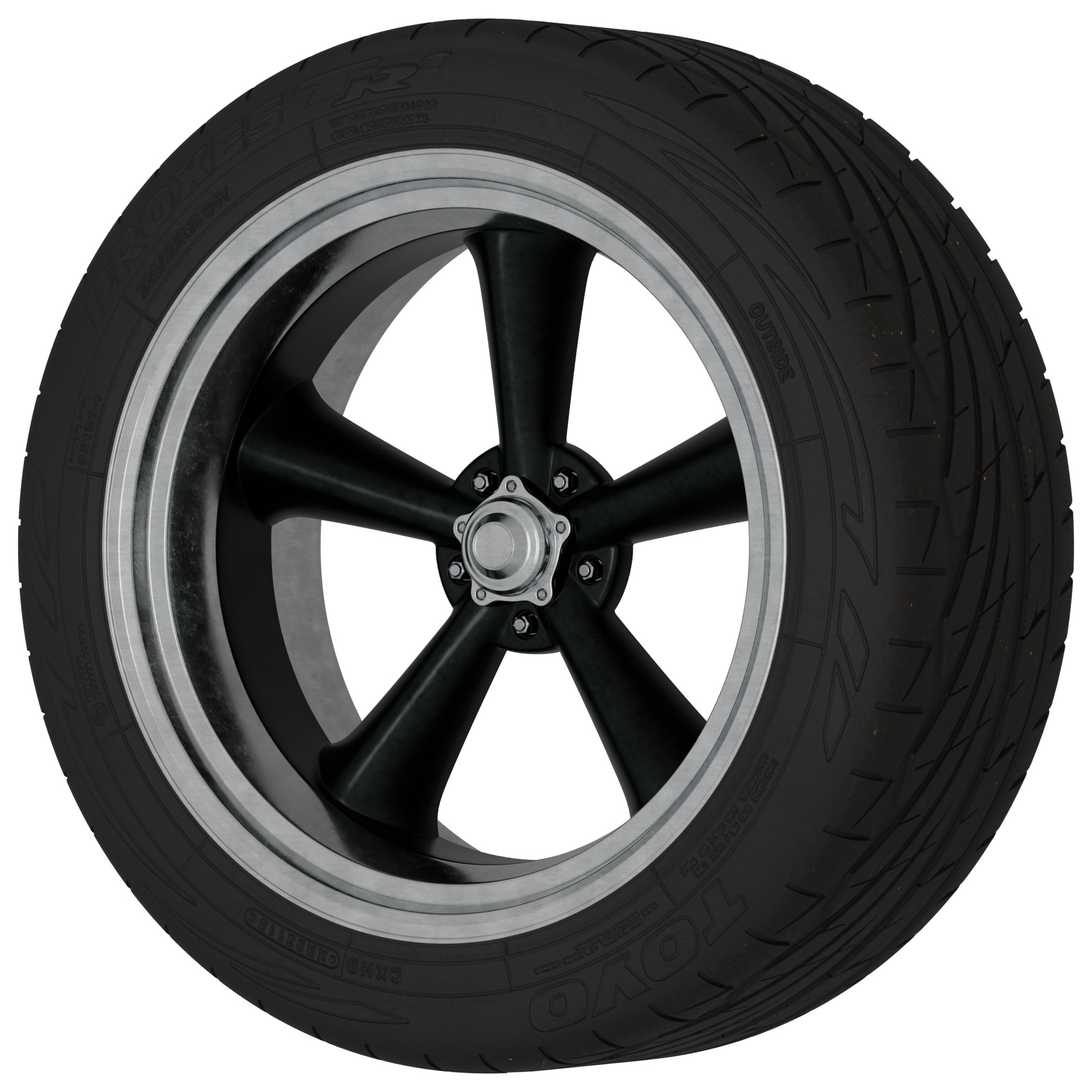 Aftermarket Car Wheels Pack Low-poly 3D model_16