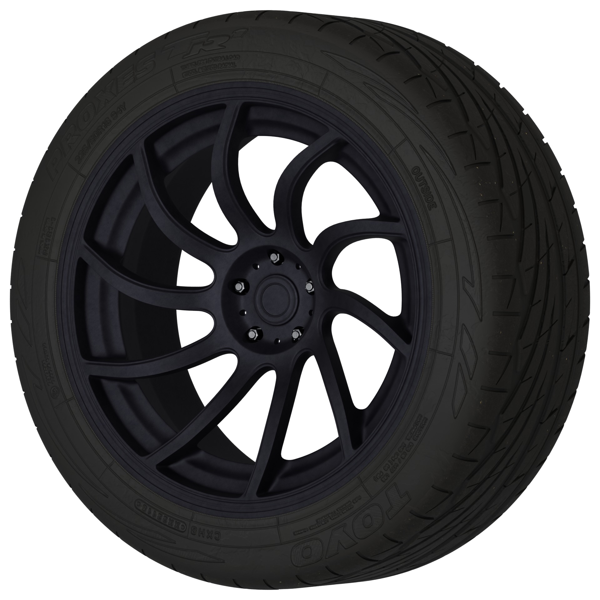 Aftermarket Car Wheels Pack Low-poly 3D model_26