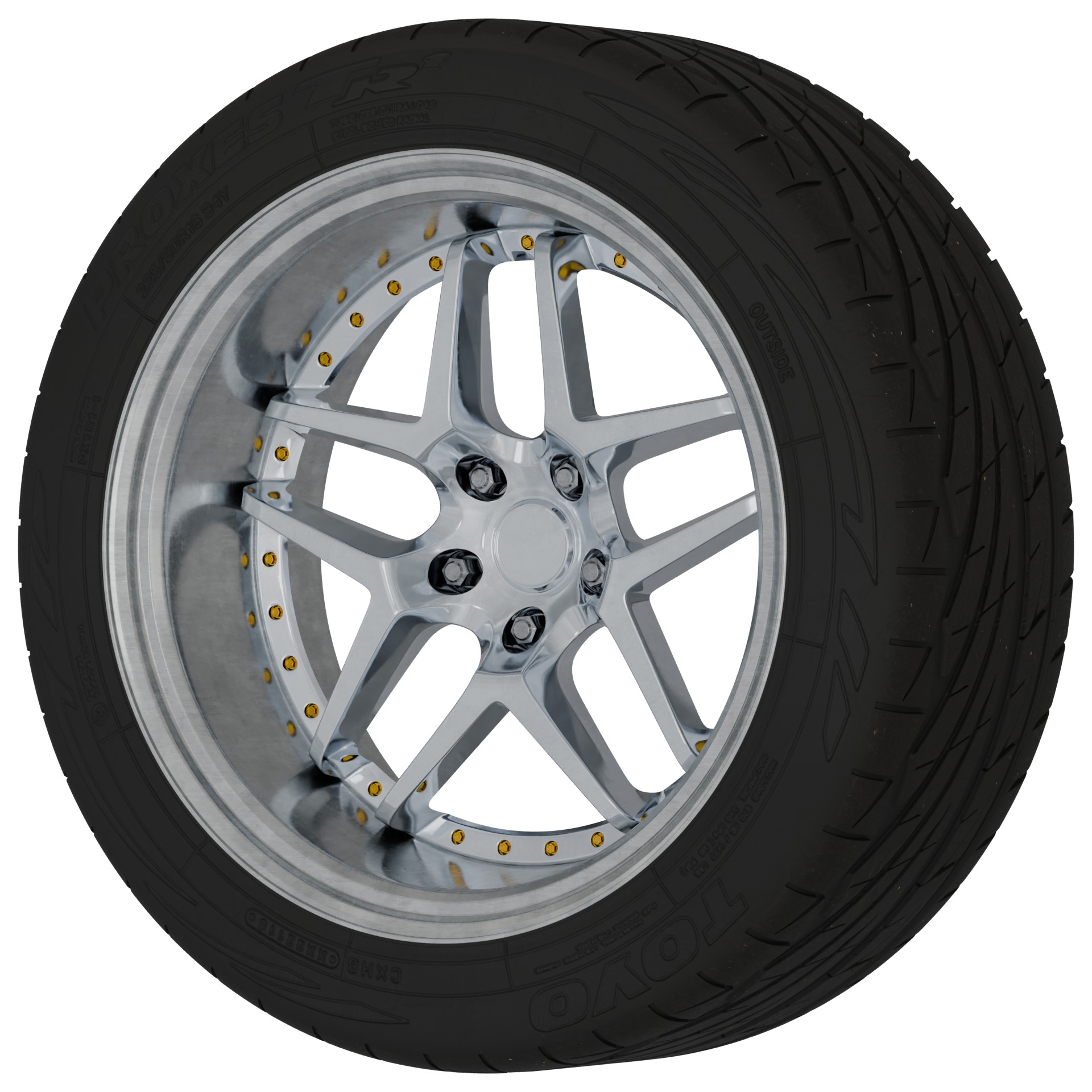 Aftermarket Car Wheels Pack Low-poly 3D model_32