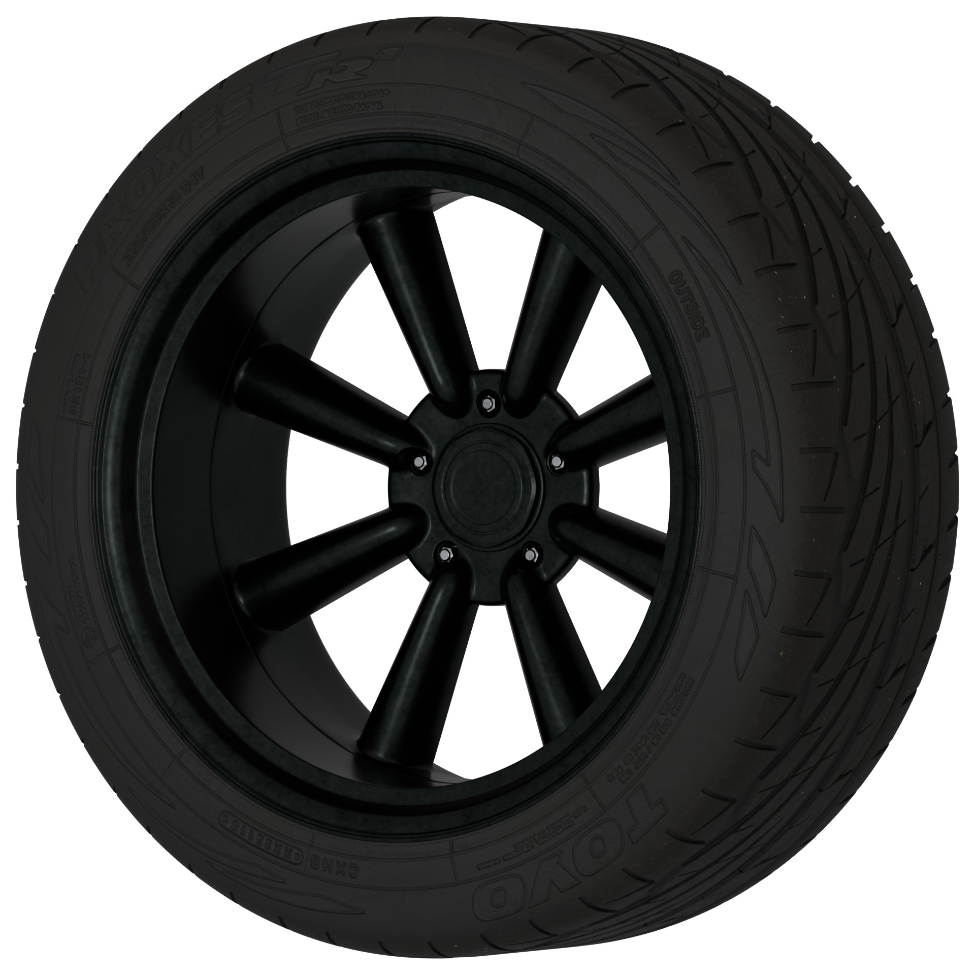 Aftermarket Car Wheels Pack Low-poly 3D model_104