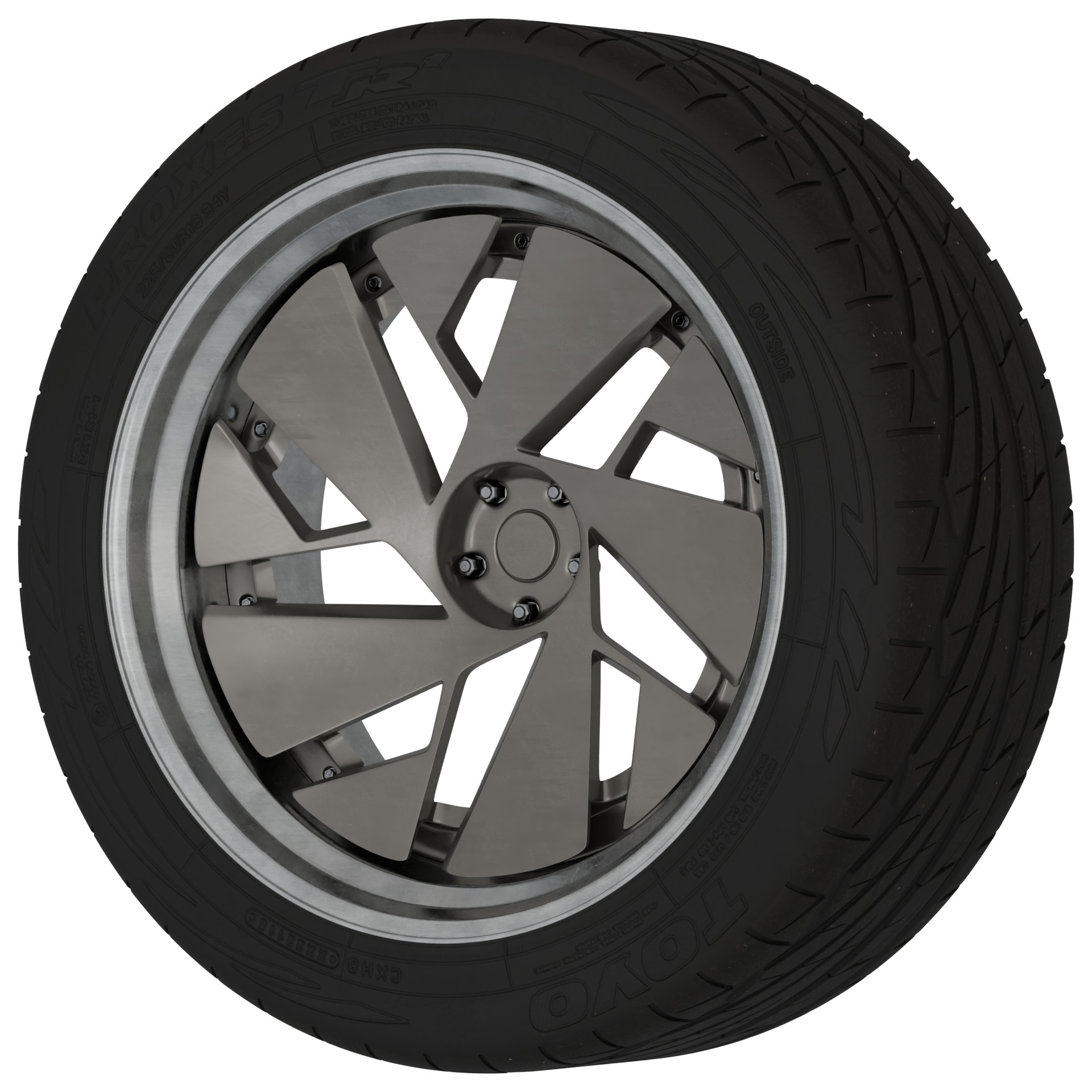 Aftermarket Car Wheels Pack Low-poly 3D model_84