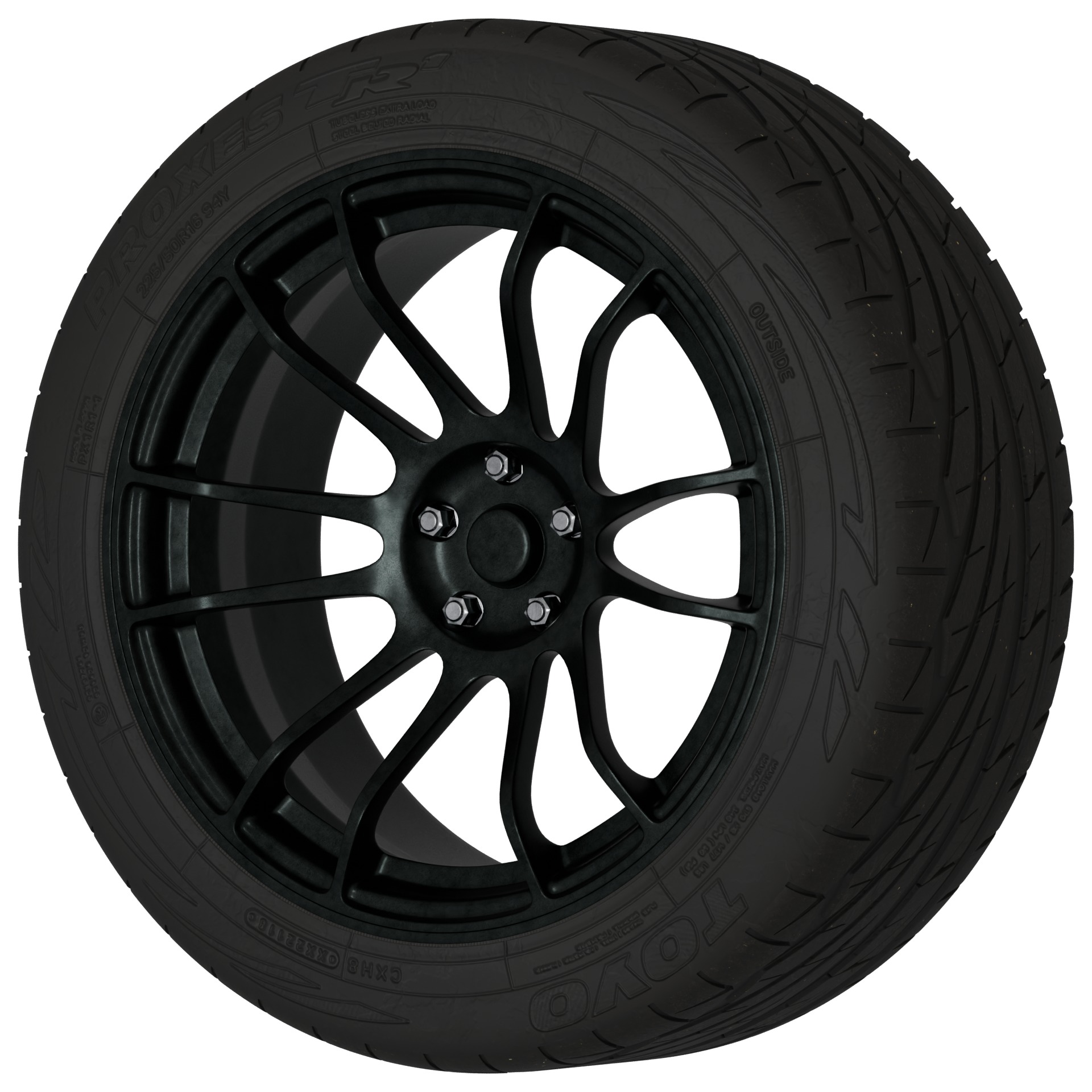 Aftermarket Car Wheels Pack Low-poly 3D model_12