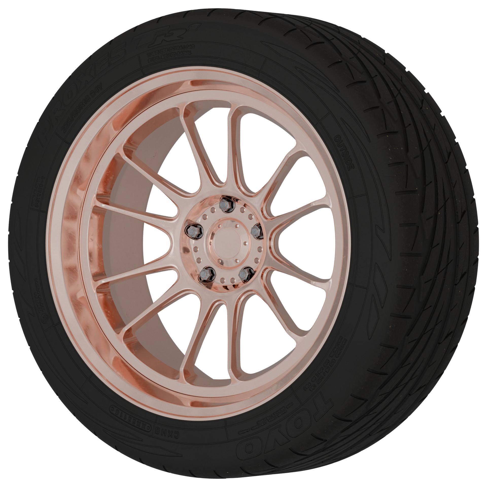 Aftermarket Car Wheels Pack Low-poly 3D model_76