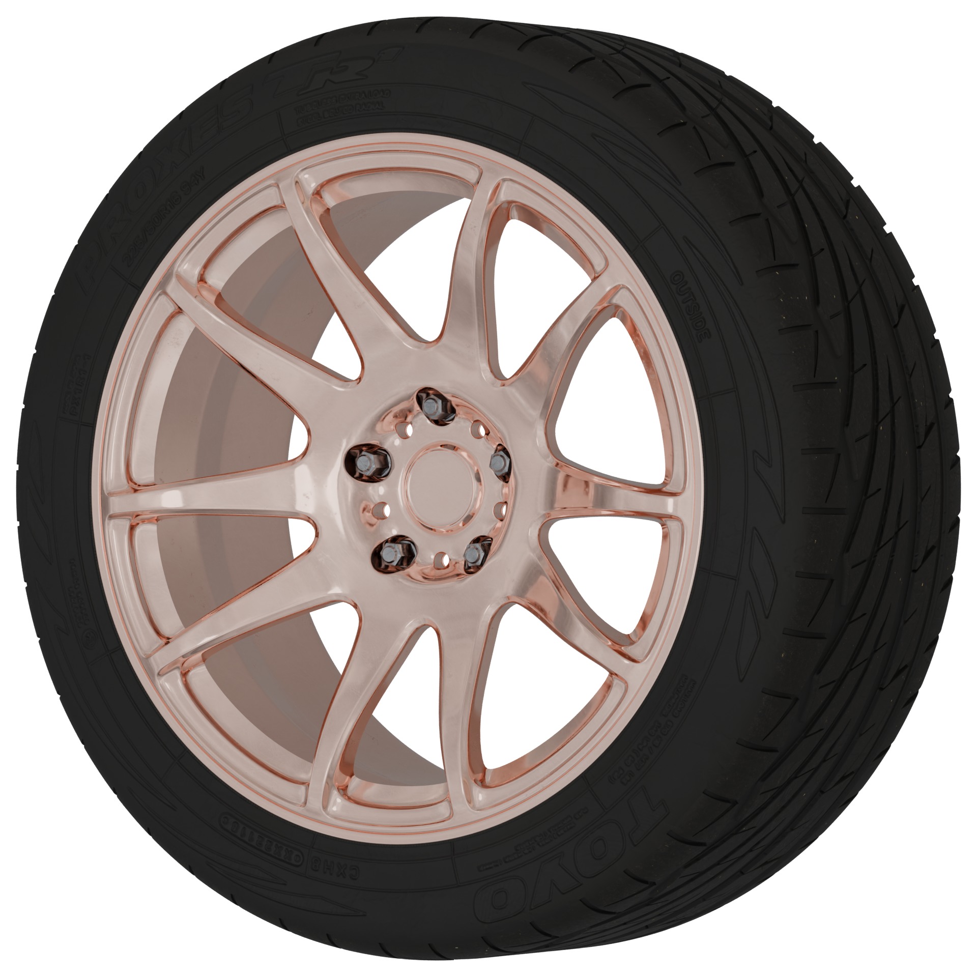 Aftermarket Car Wheels Pack Low-poly 3D model_40