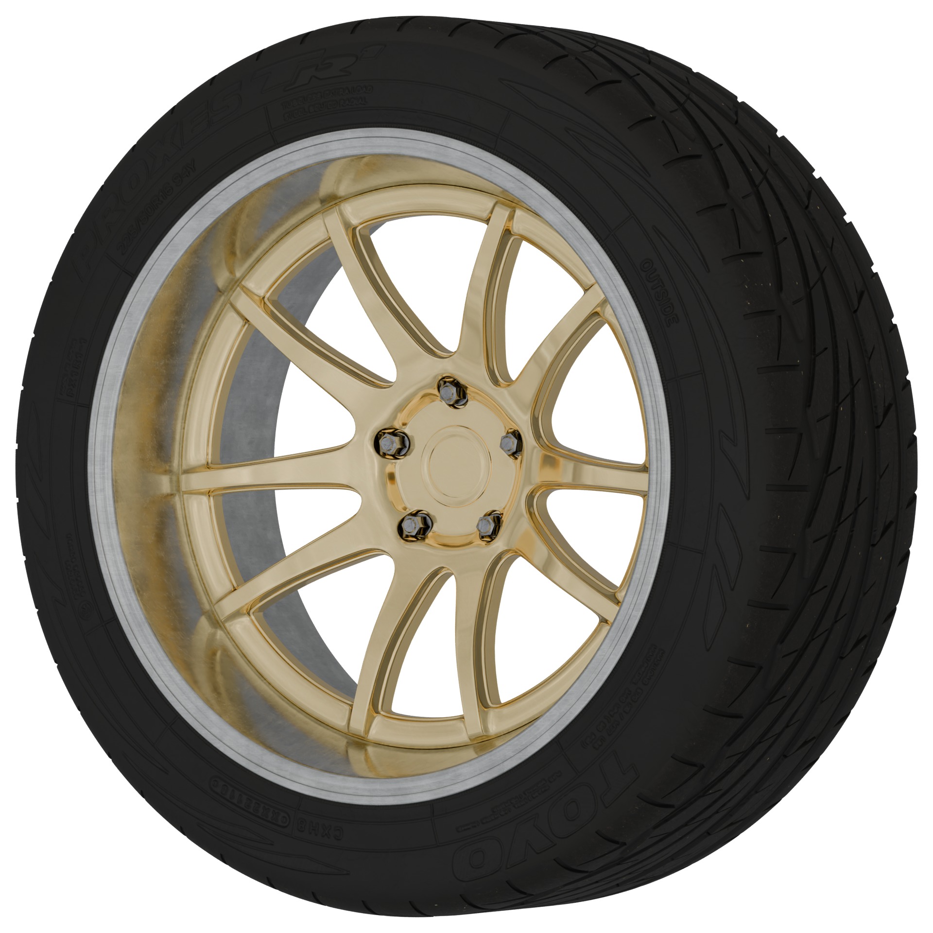 Aftermarket Car Wheels Pack Low-poly 3D model_20