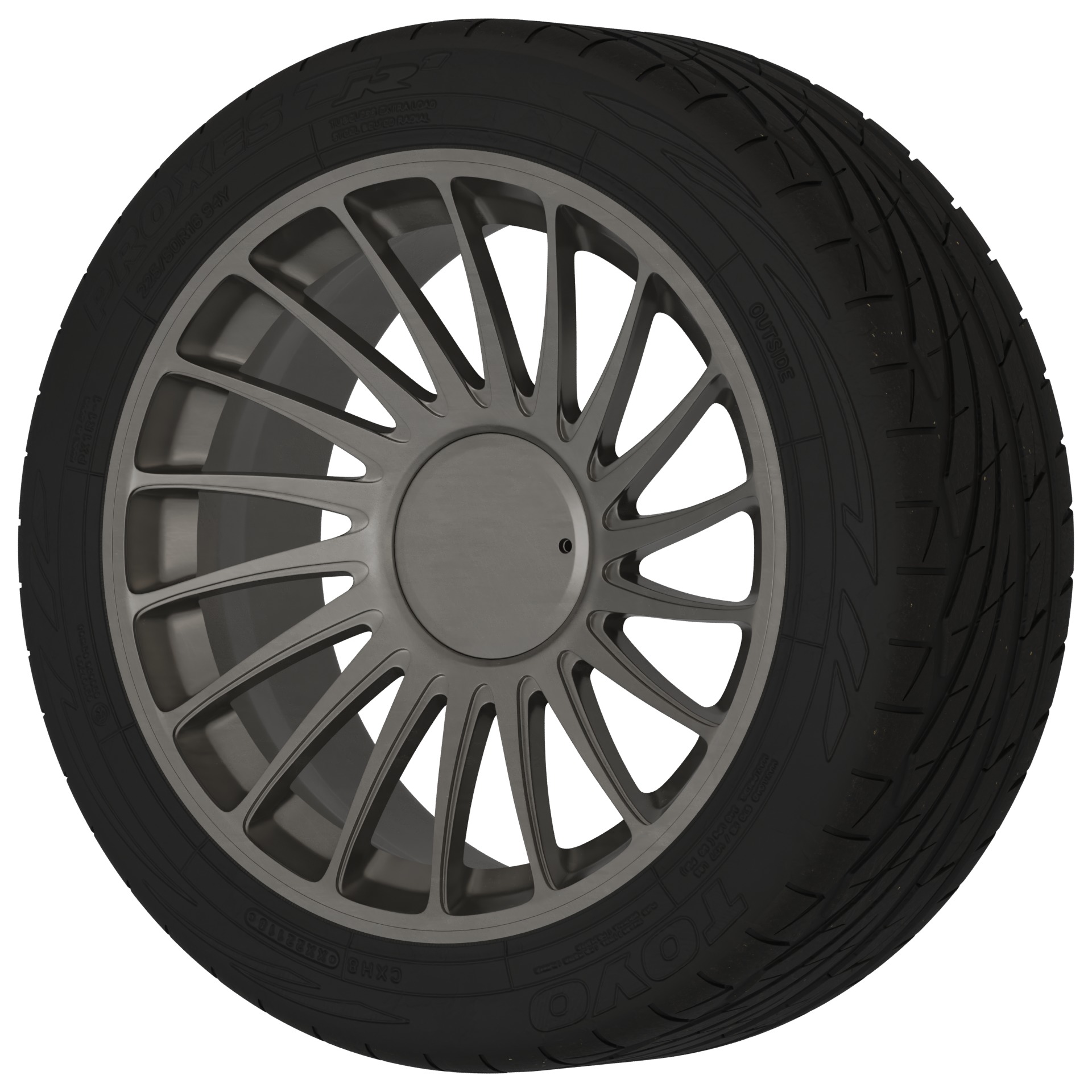 Aftermarket Car Wheels Pack Low-poly 3D model_8