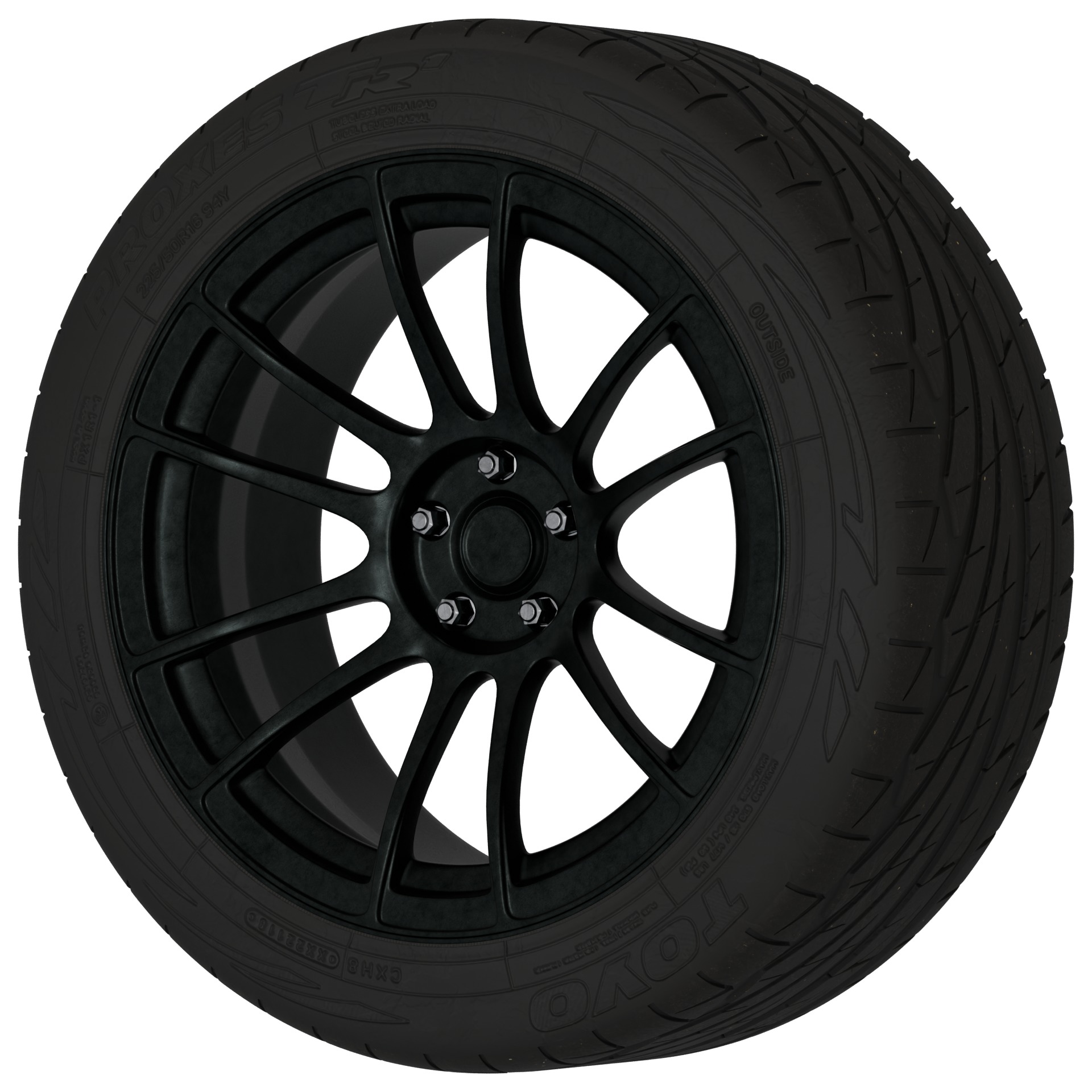 Aftermarket Car Wheels Pack Low-poly 3D model_108